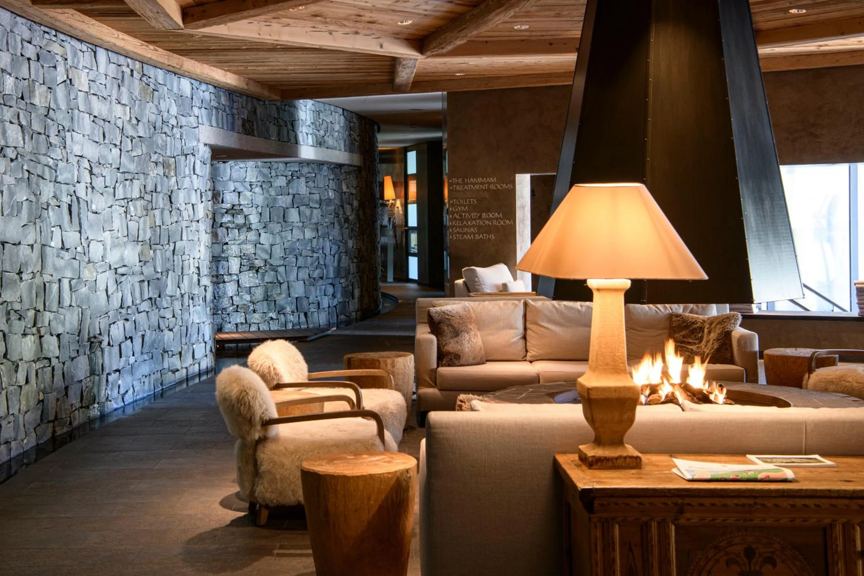 Seating area in Gstaad Palace