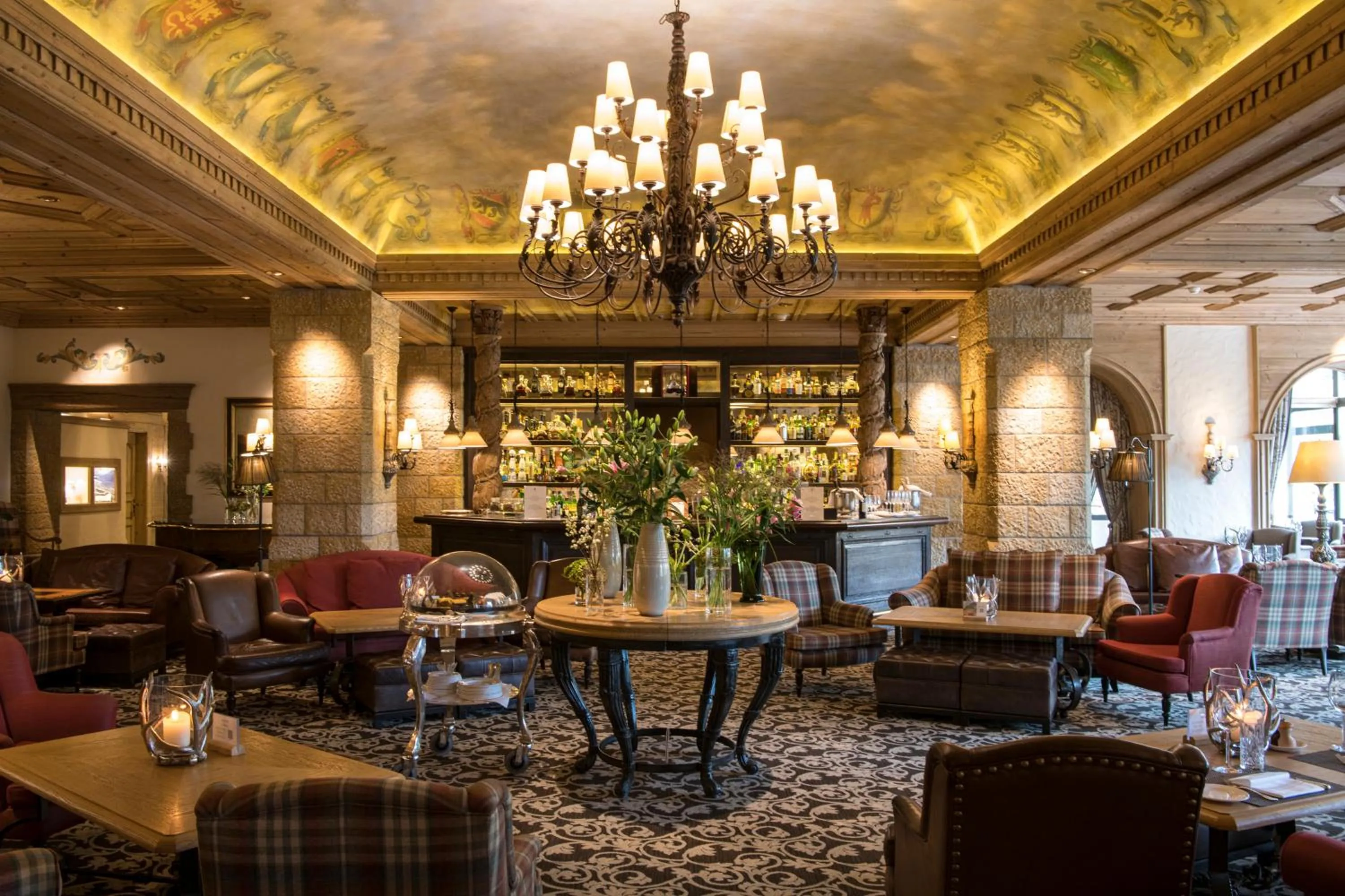 Living room in Gstaad Palace