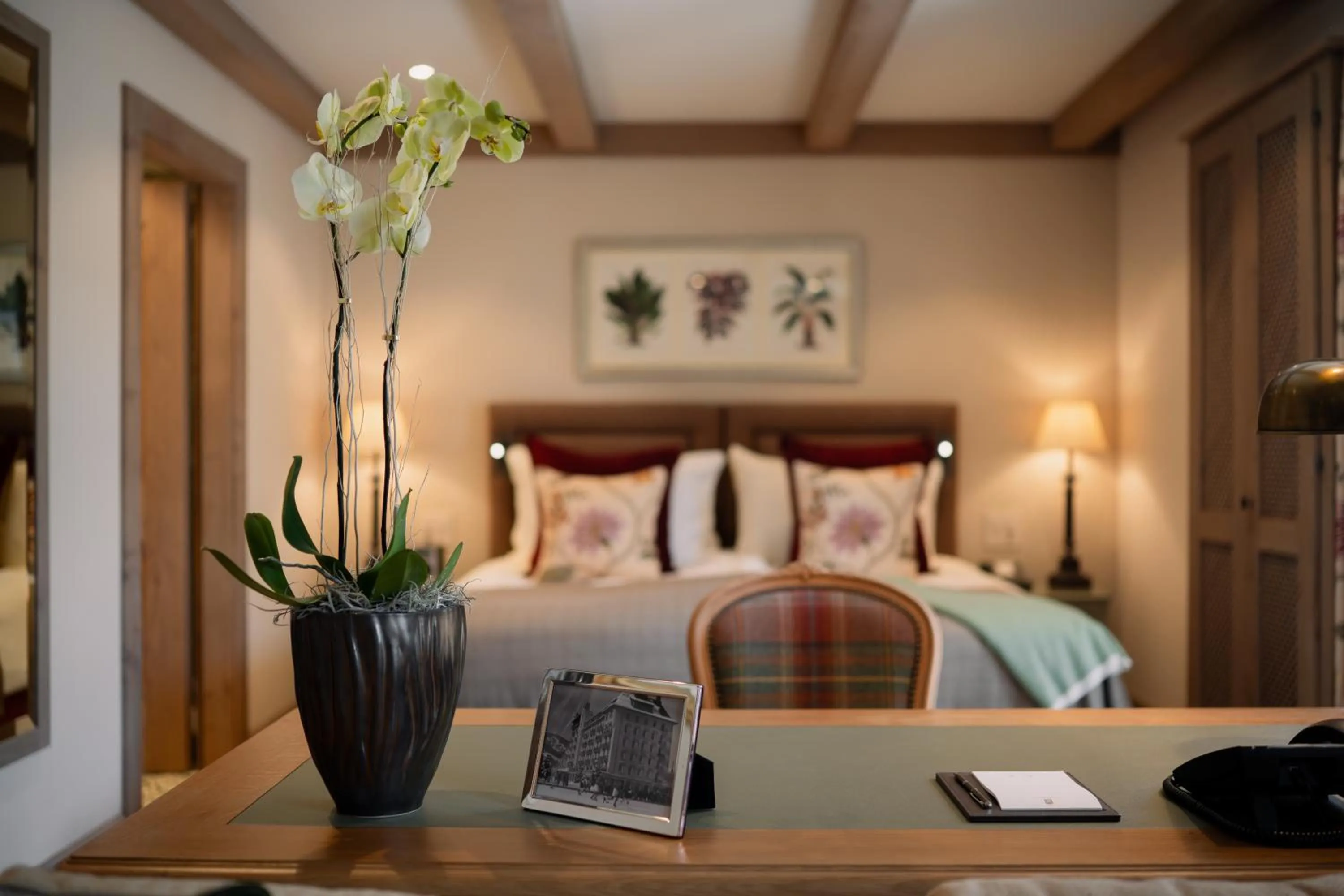 Bedroom, Bed in Gstaad Palace