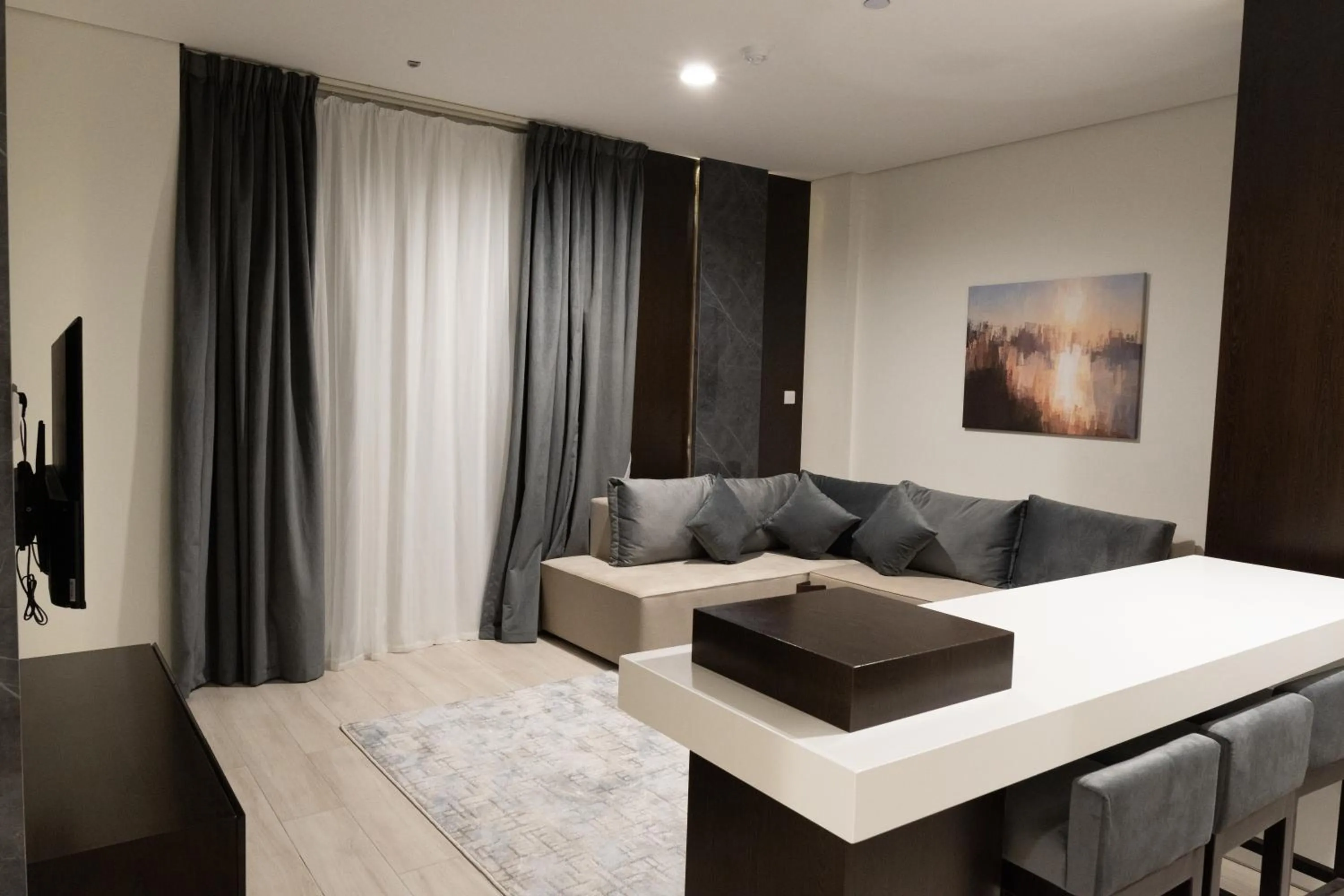 Living room, Bed in Mirot Residence