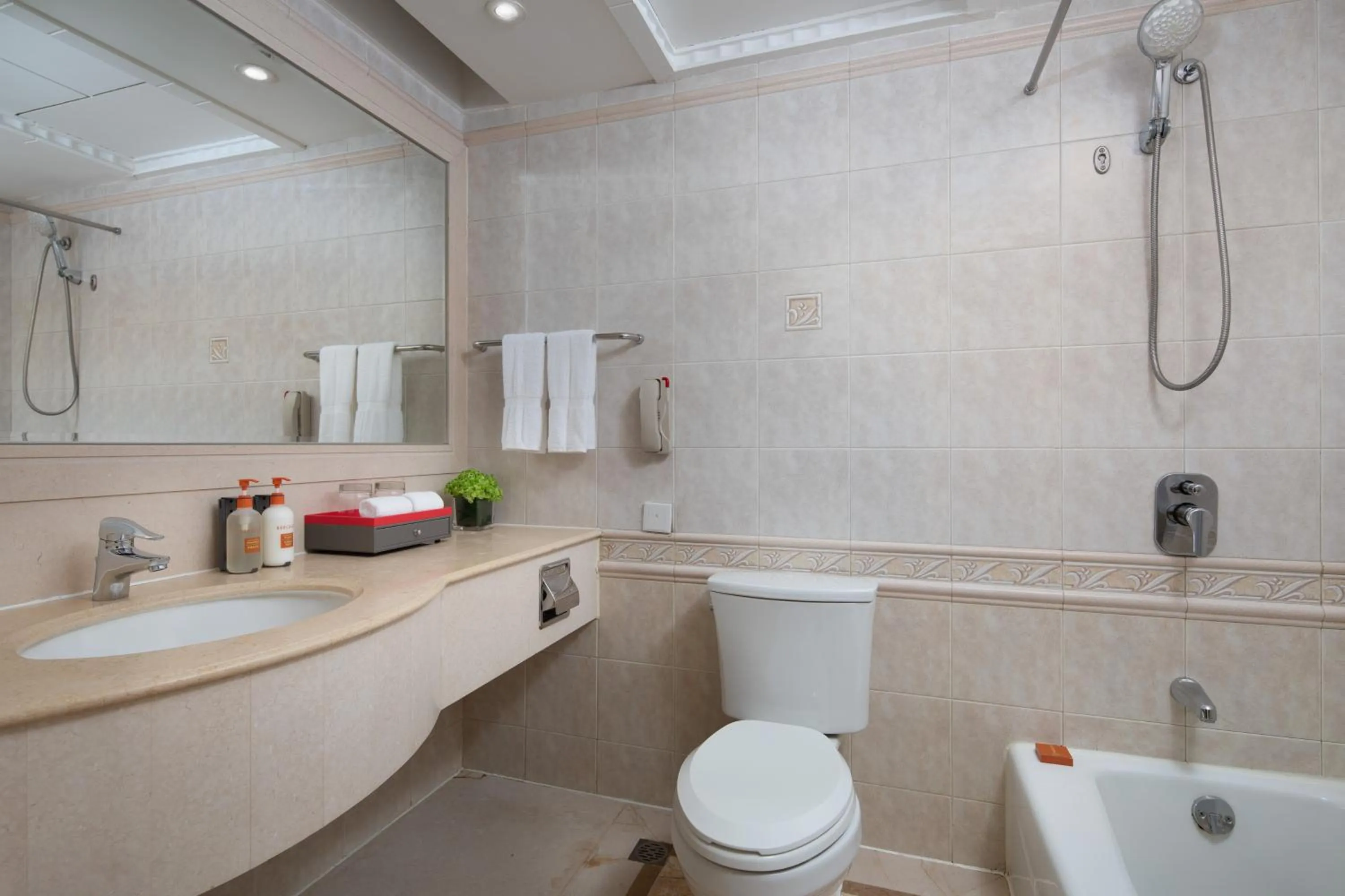 Toilet in Crowne Plaza Shanghai Nanjing Road by IHG