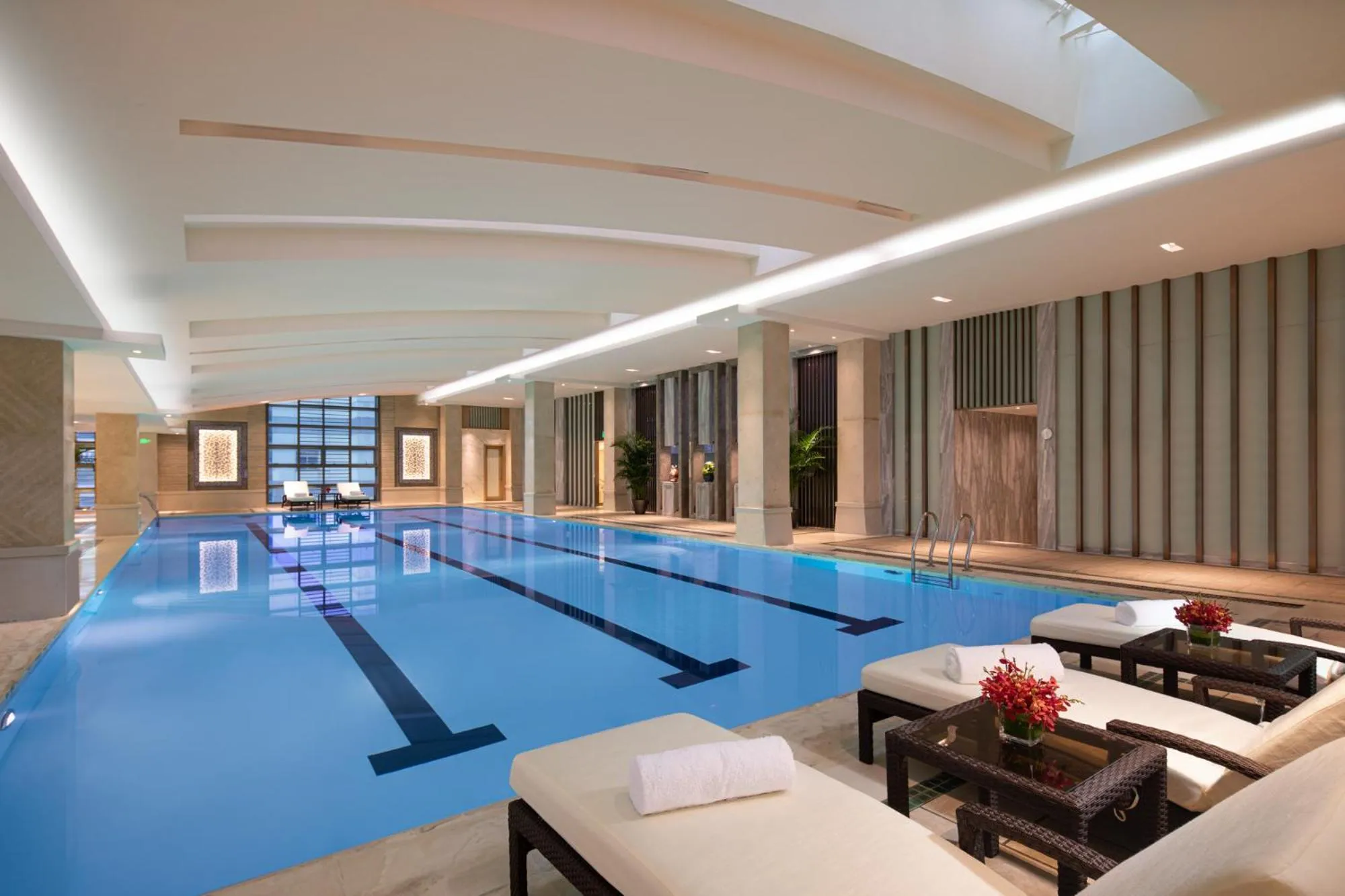 Swimming pool in Crowne Plaza Shanghai Nanjing Road by IHG