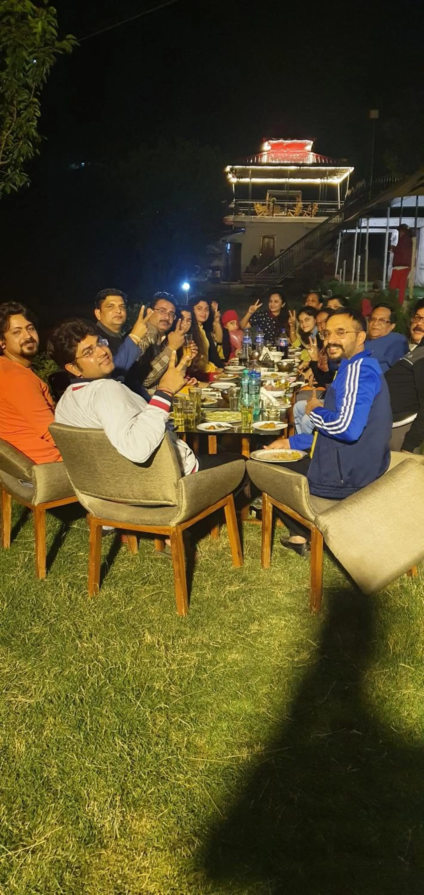 group of guests in Dawn N Dusk Glamping tents with quintessential valley view