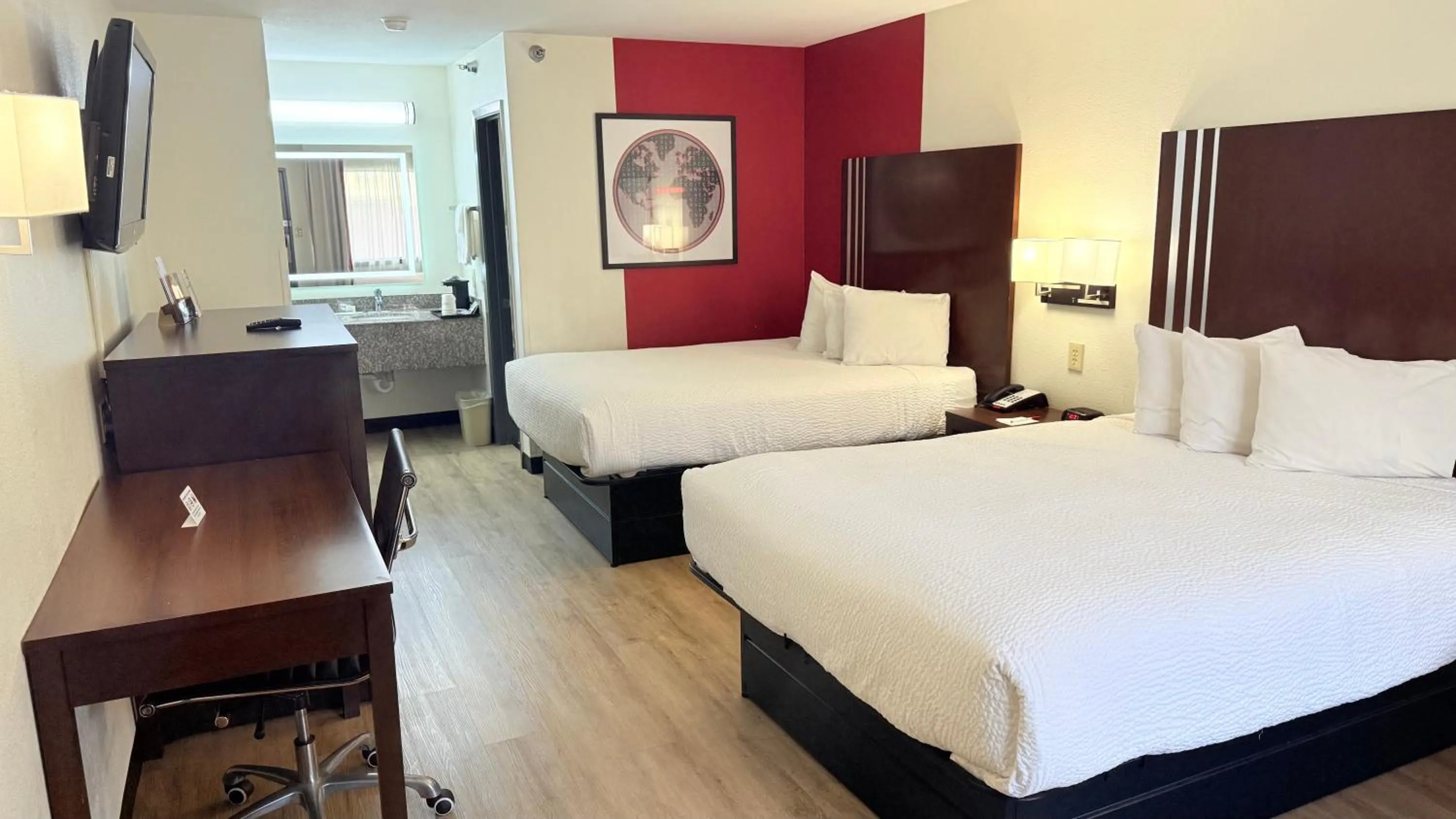 Bedroom, Bed in Ramada by Wyndham San Antonio Near SeaWorld - Lackland AFB