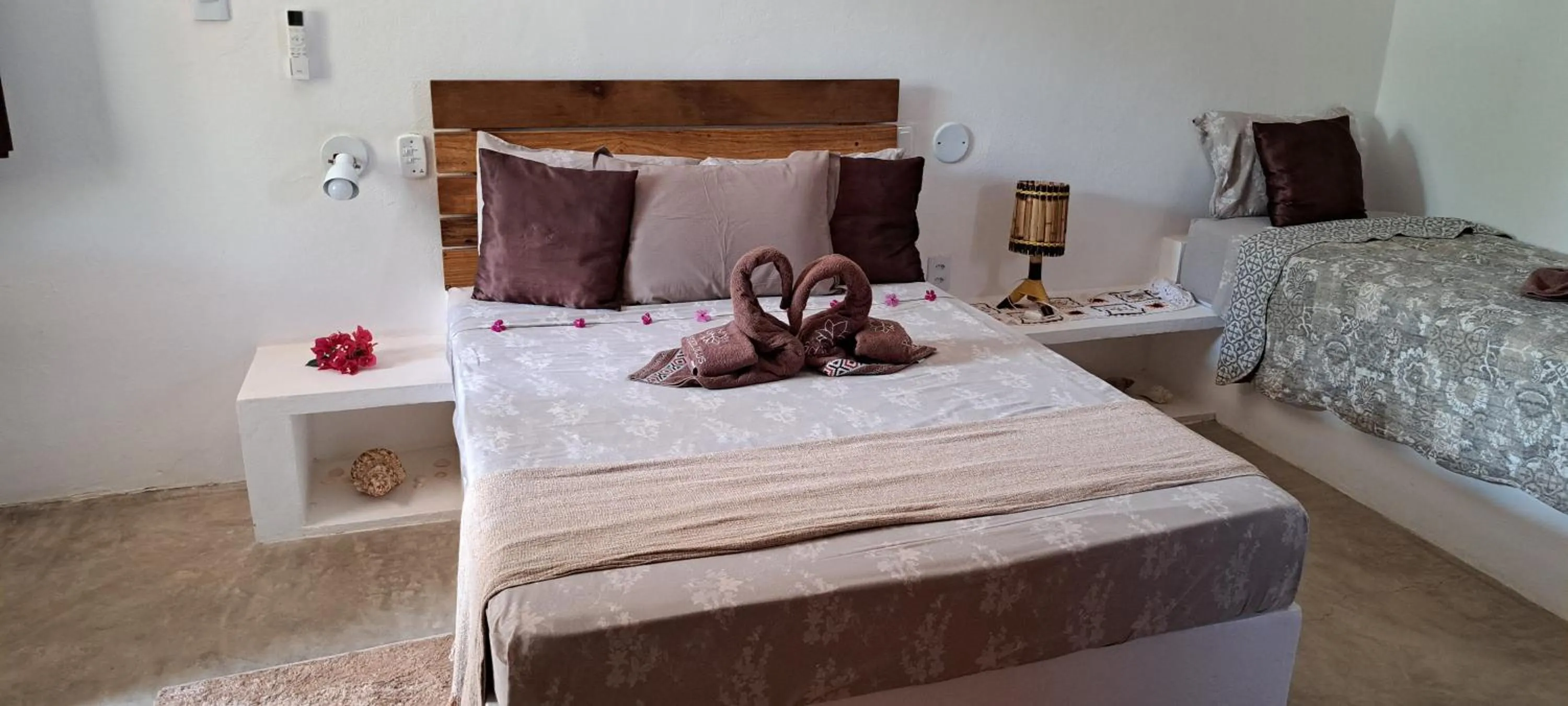 Bed in Pousada Lotus