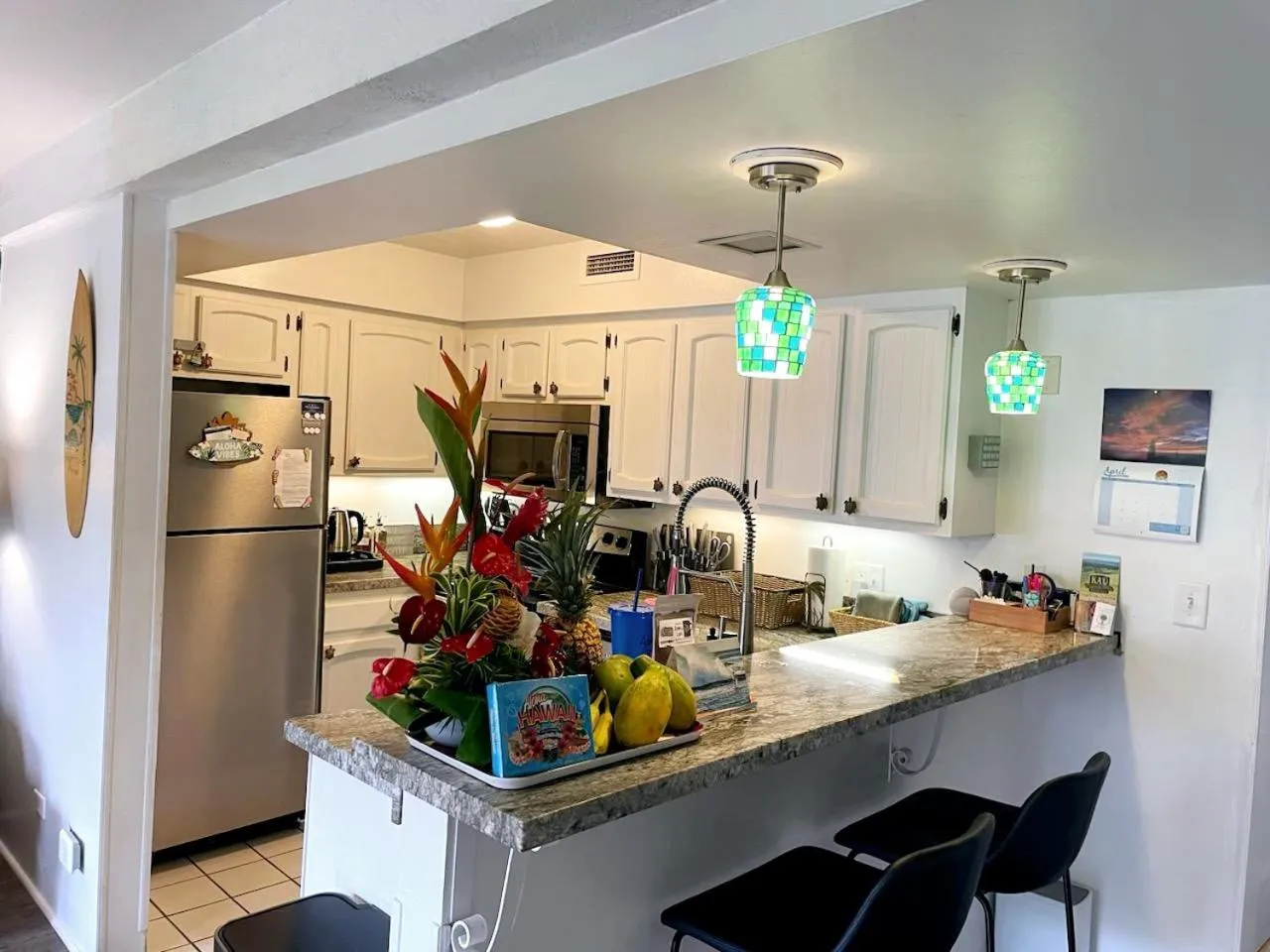 Kitchen or kitchenette in ZERO FEES Aloha Lani Condo #A208 at Casa De Emdeko