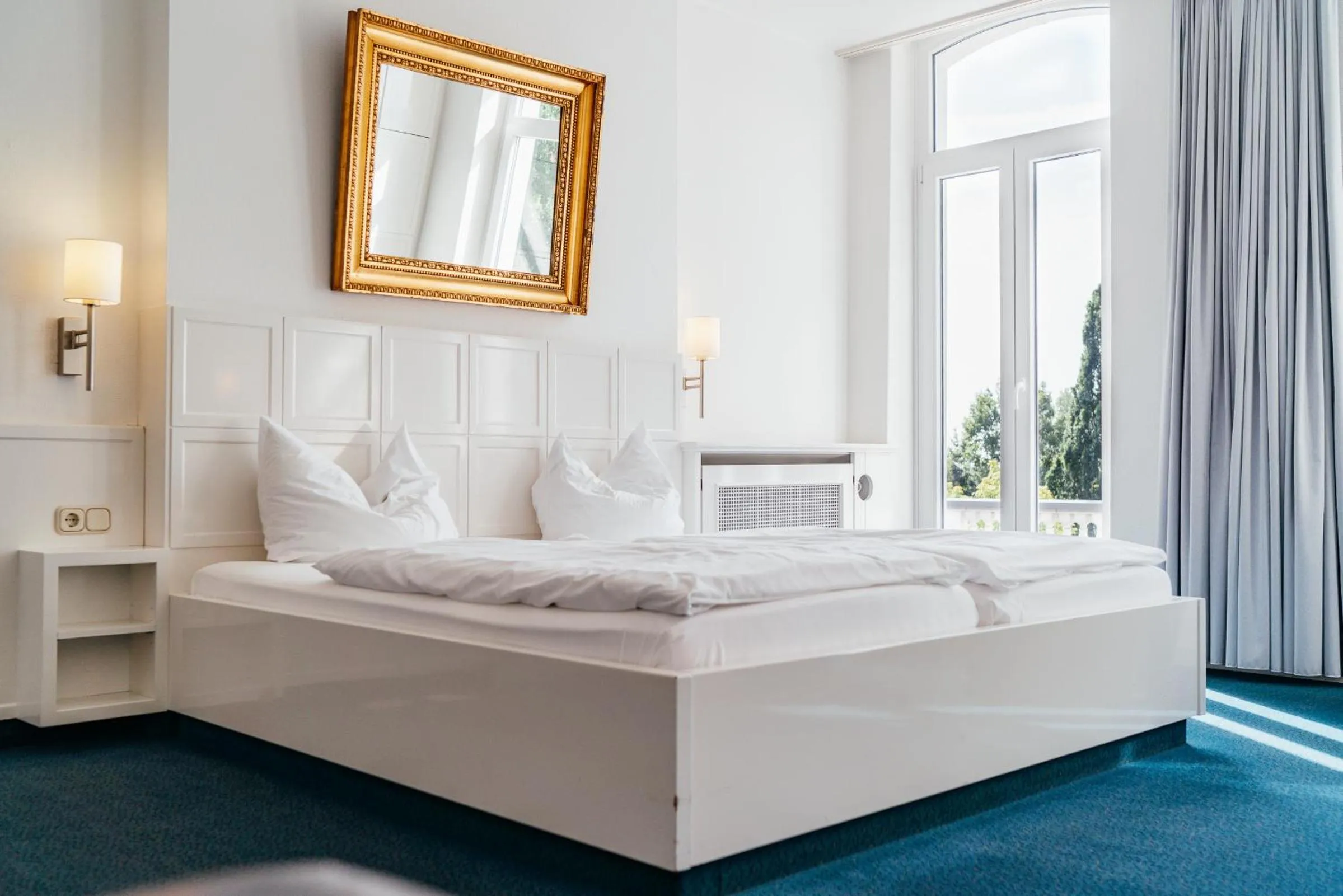 Photo of the whole room, Bed in Hotel Benther Berg