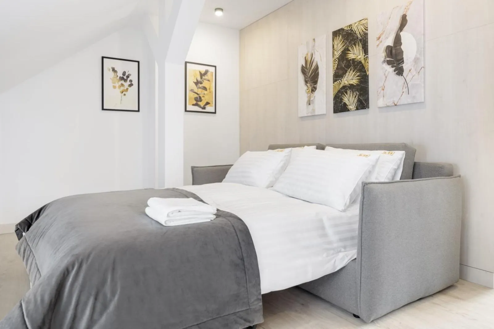 Seating area, Bed in Apartamenty L11, Limanowskiego