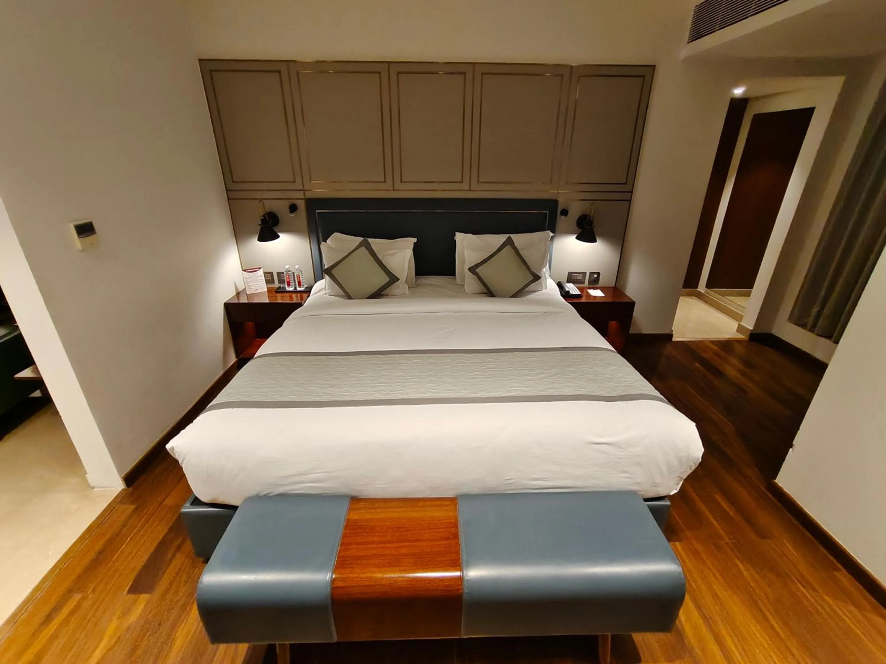 Bed in Pride Hotel Udaipur