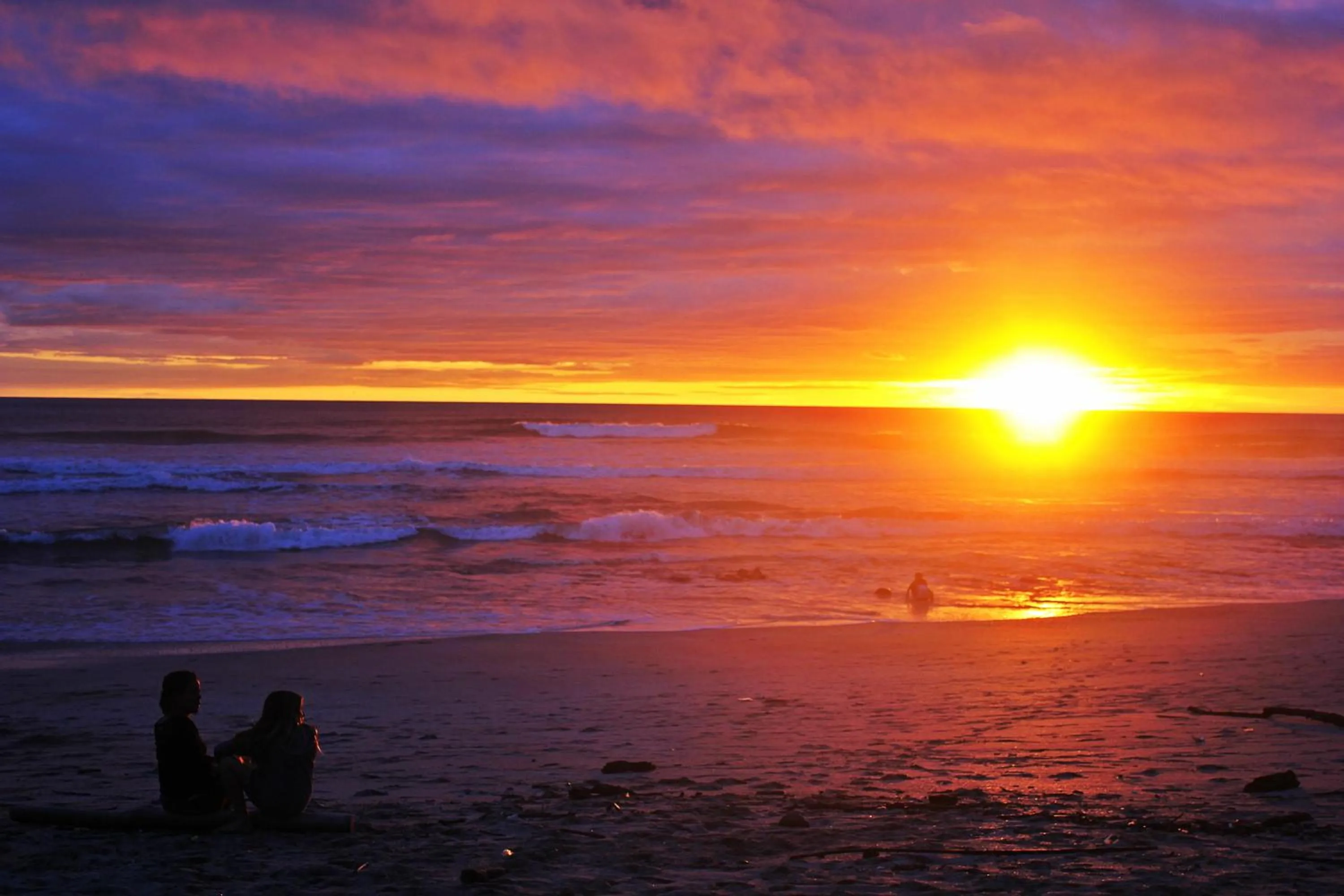 Sunset in Banana Beach Bungalows