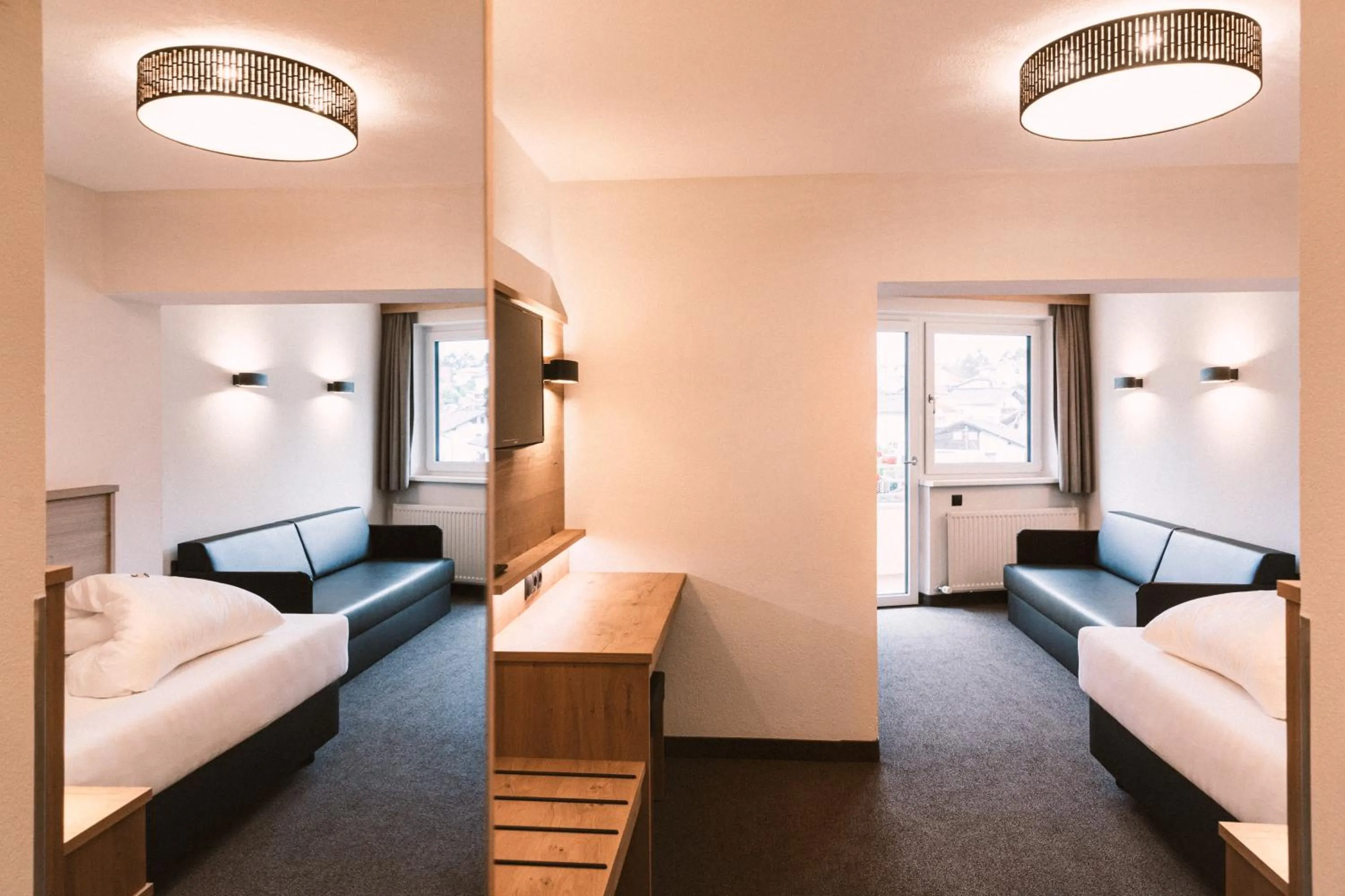 Bathroom, Bed in Hotel Arzlerhof