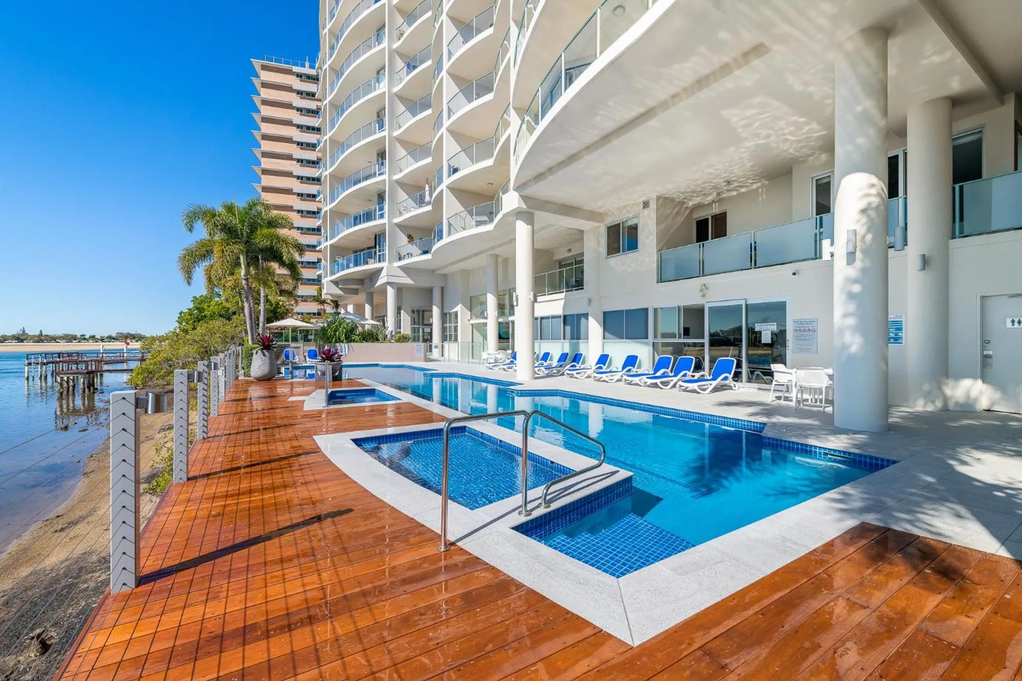 Swimming pool in The Duporth Riverside