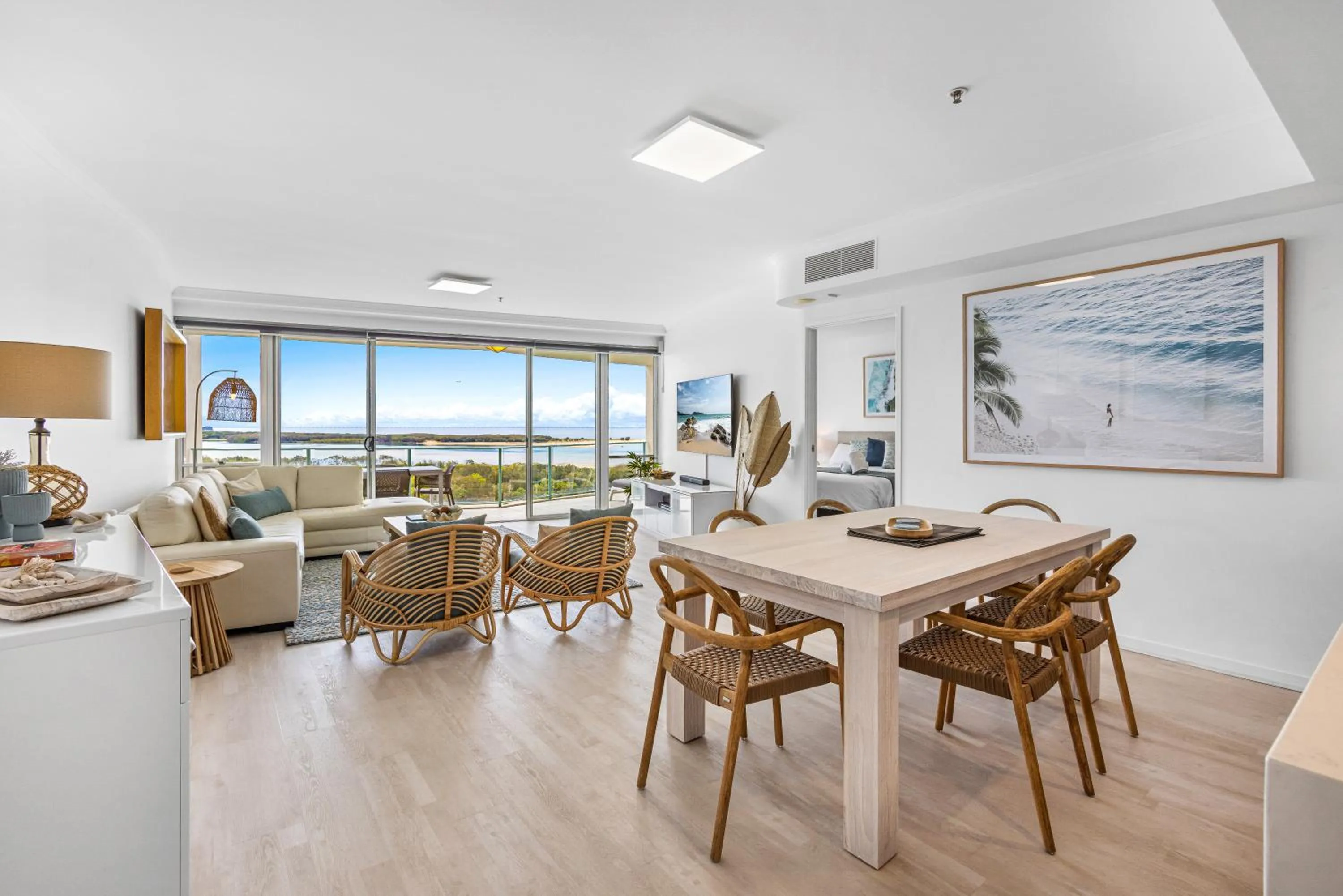 Living room in The Duporth Riverside