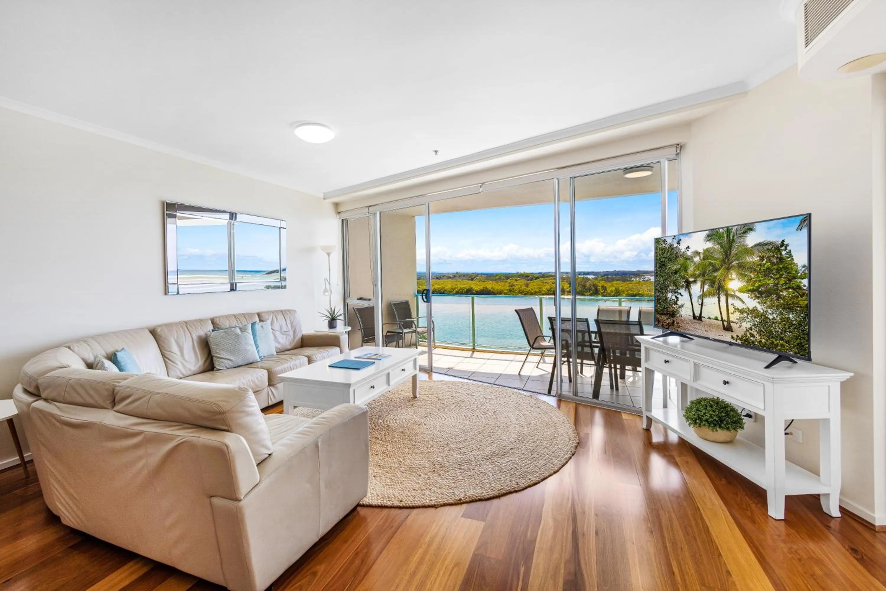 Living room in The Duporth Riverside