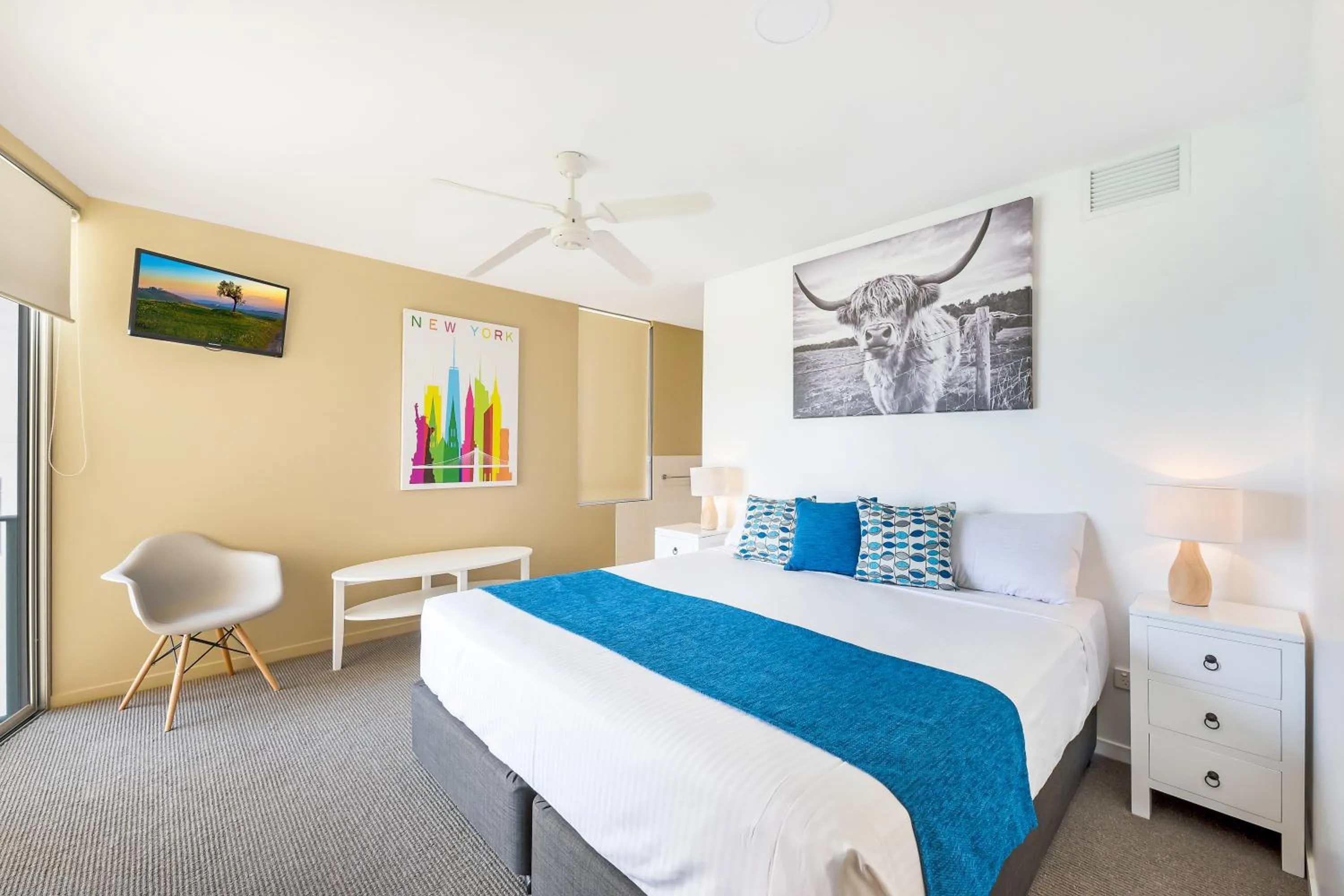 Bedroom, Bed in The Duporth Riverside