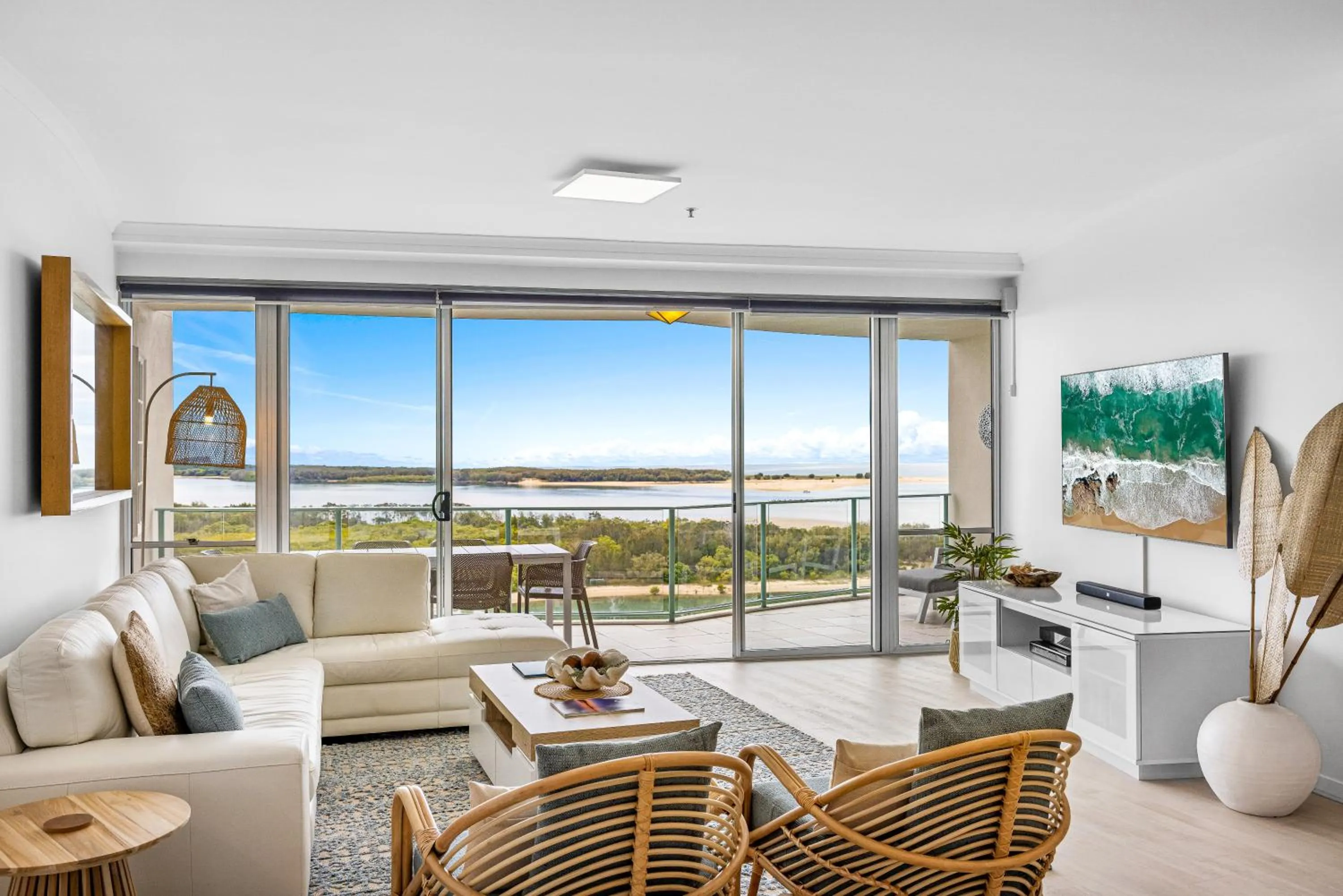 Living room in The Duporth Riverside