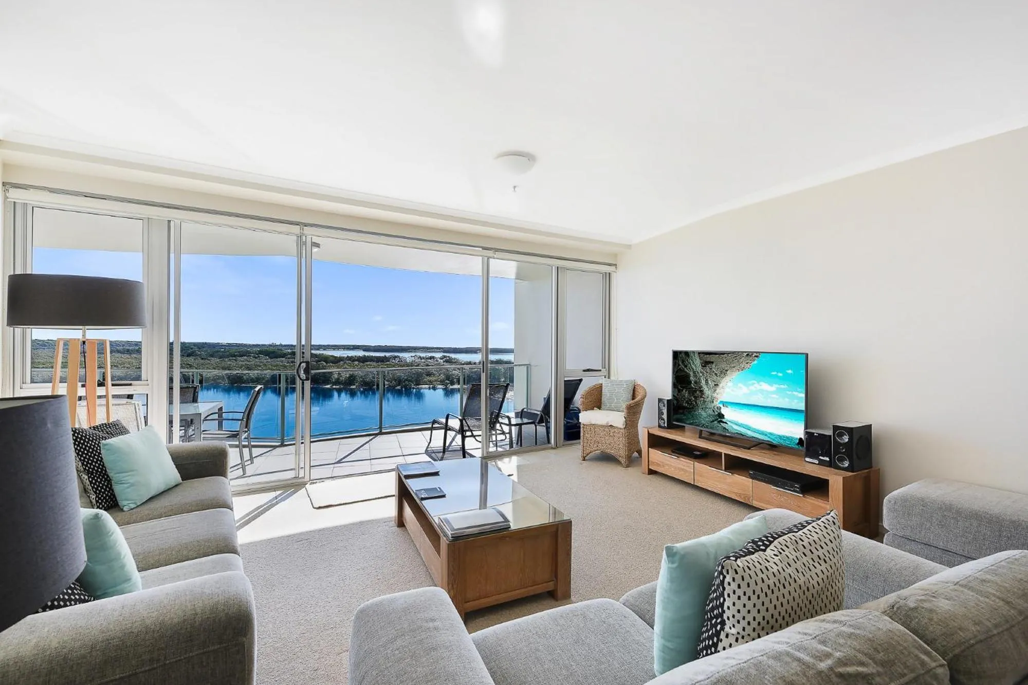 Living room in The Duporth Riverside