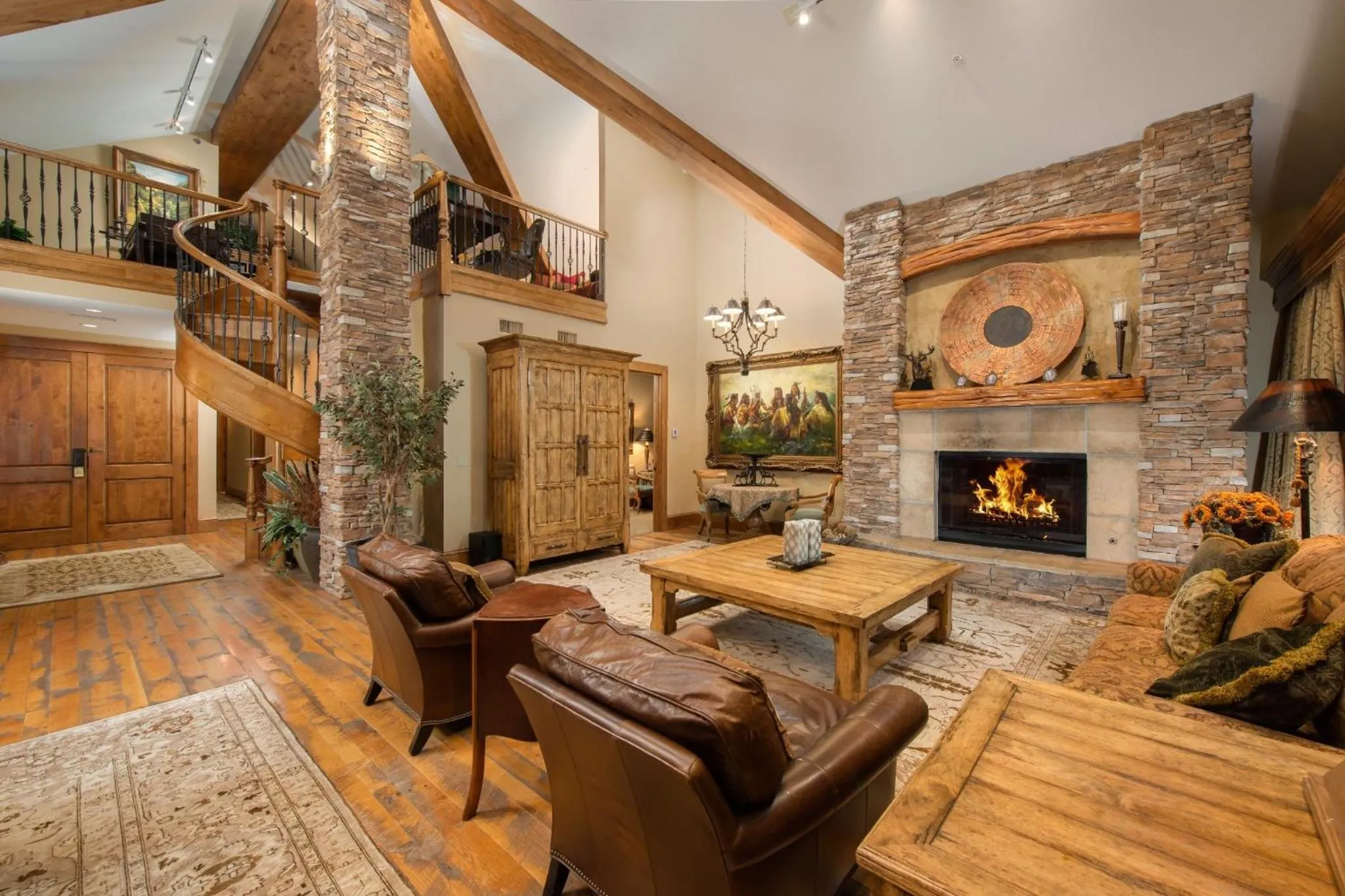 Living room in Snake River Lodge