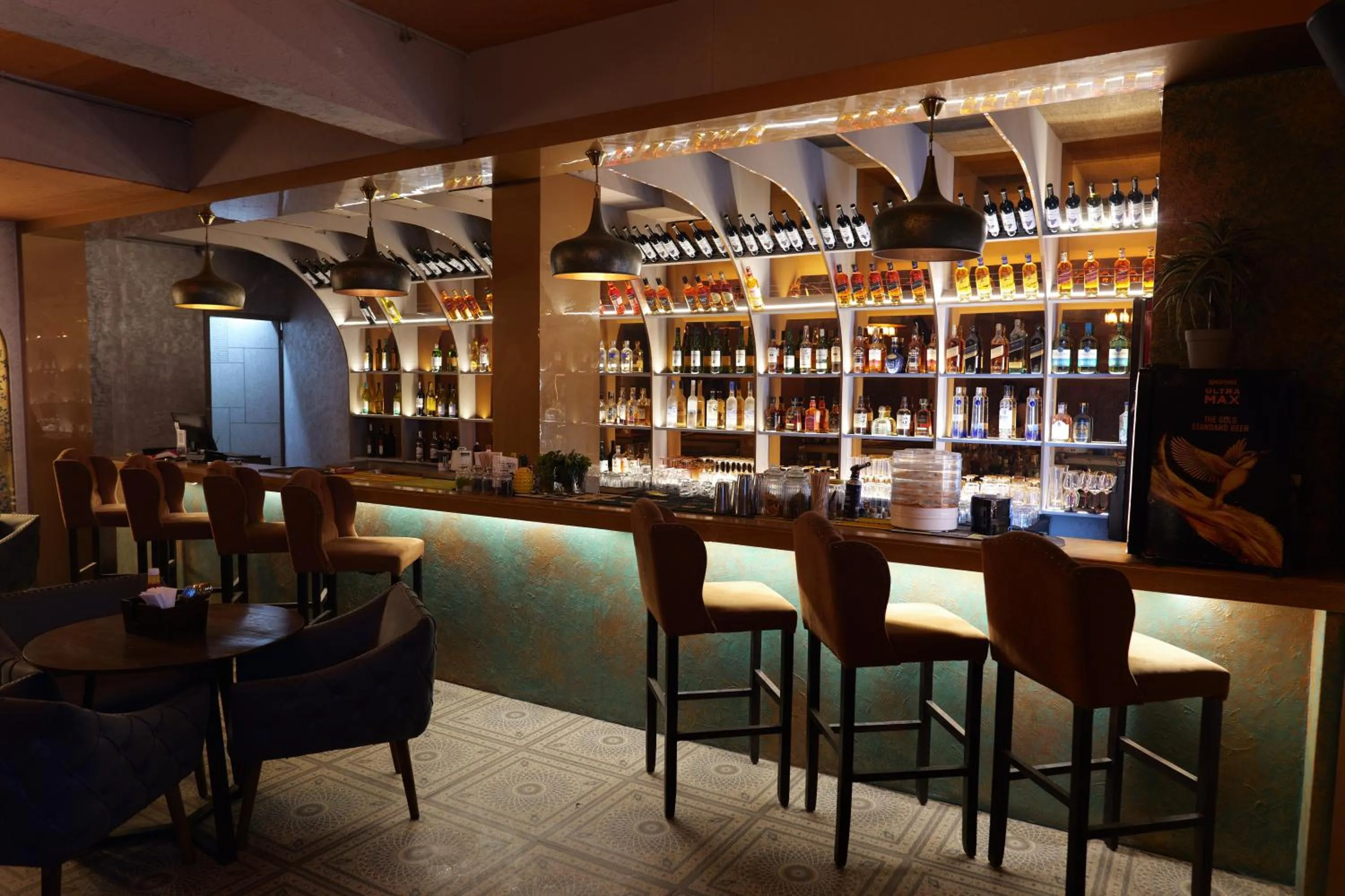 Lounge or bar in WelcomHeritage Traditional Haveli