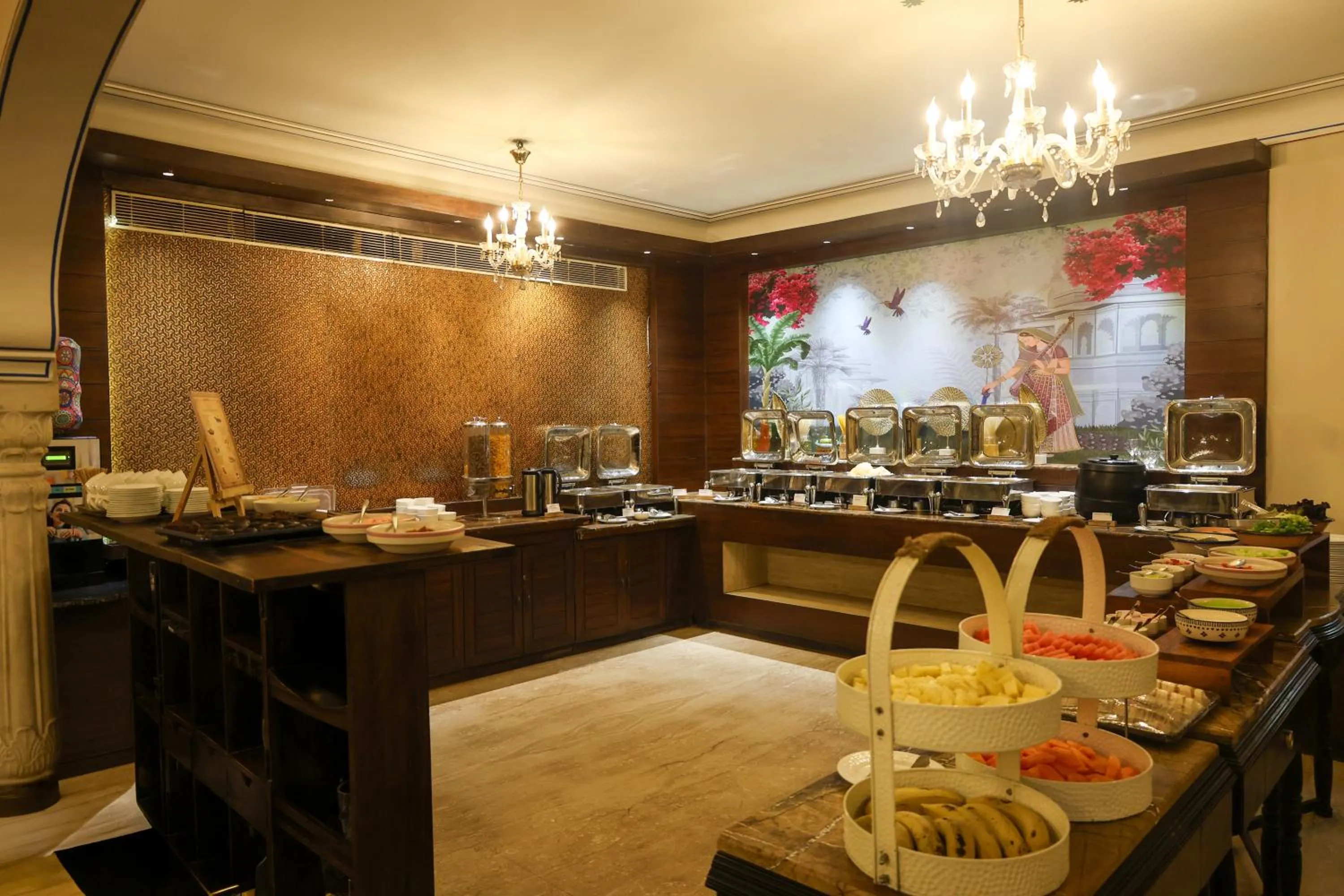 Buffet breakfast in WelcomHeritage Traditional Haveli