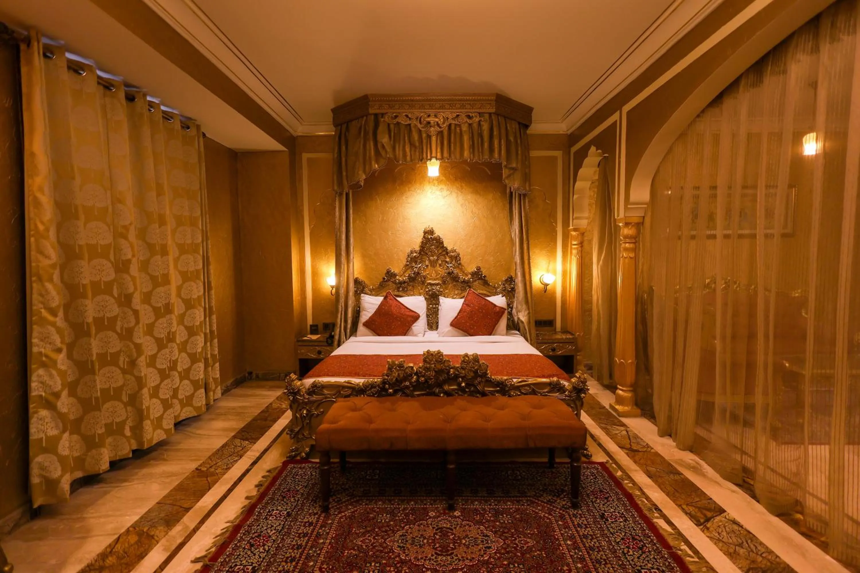 Bedroom, Bed in WelcomHeritage Traditional Haveli