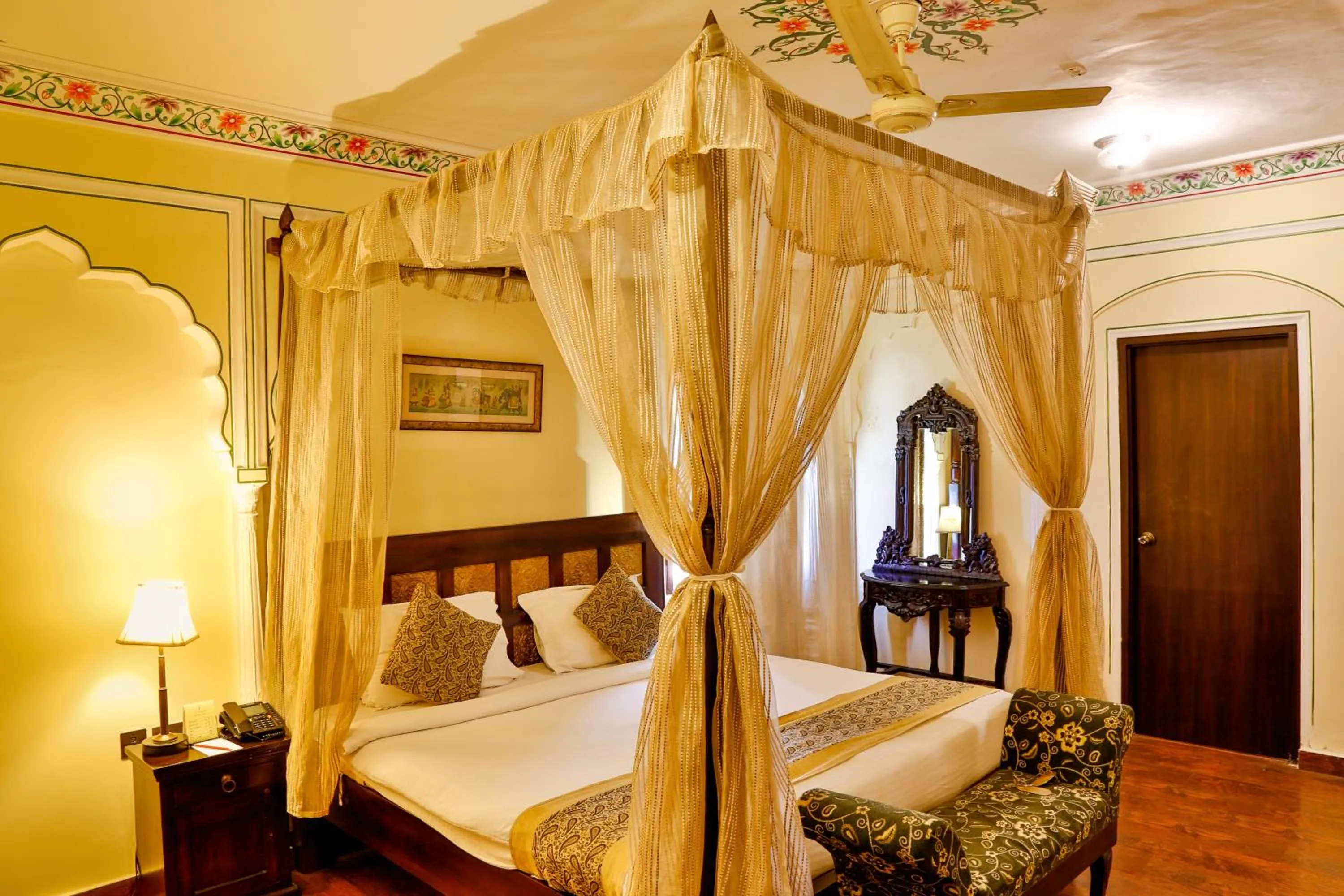 Bedroom, Bed in WelcomHeritage Traditional Haveli