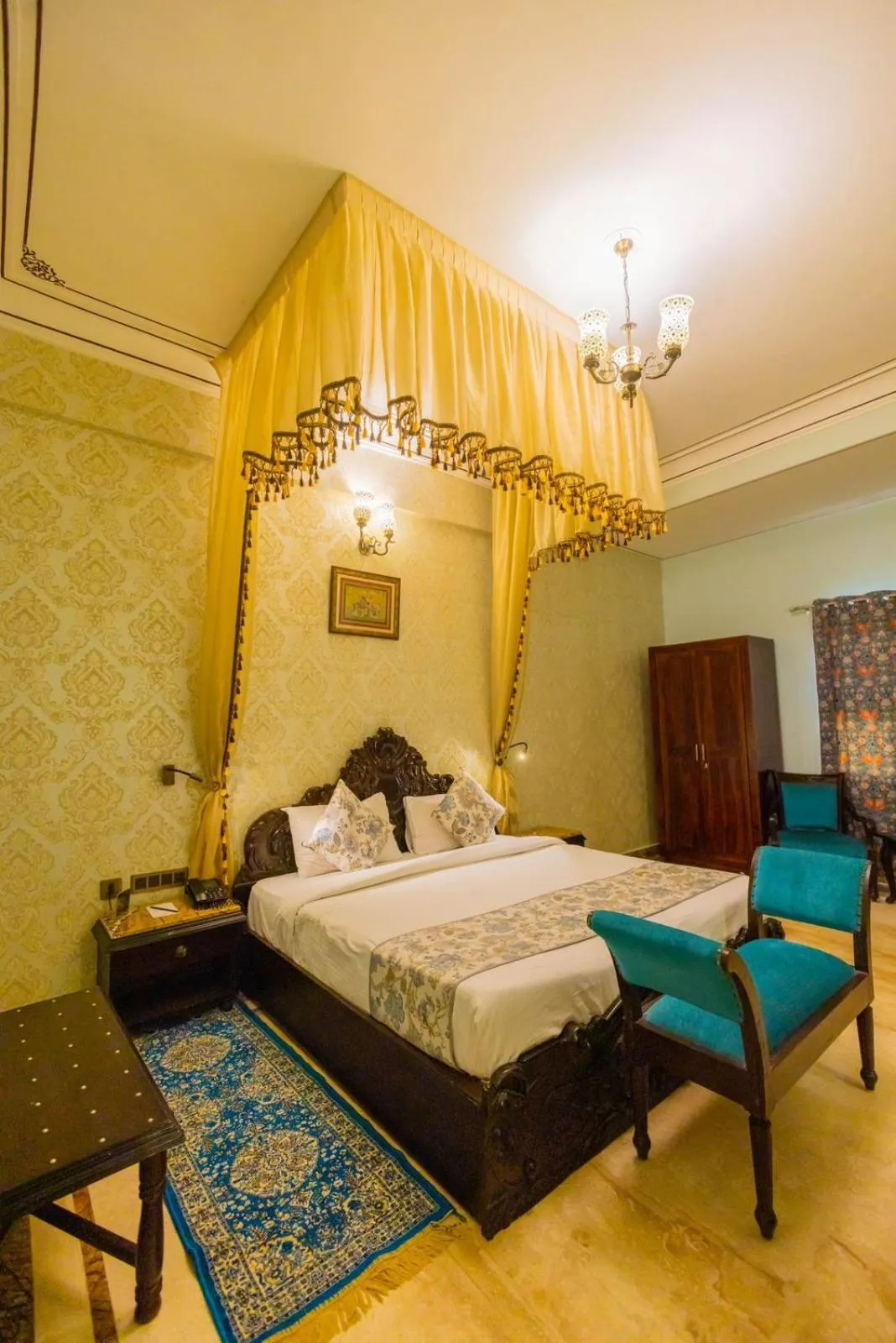 Bedroom, Bed in WelcomHeritage Traditional Haveli