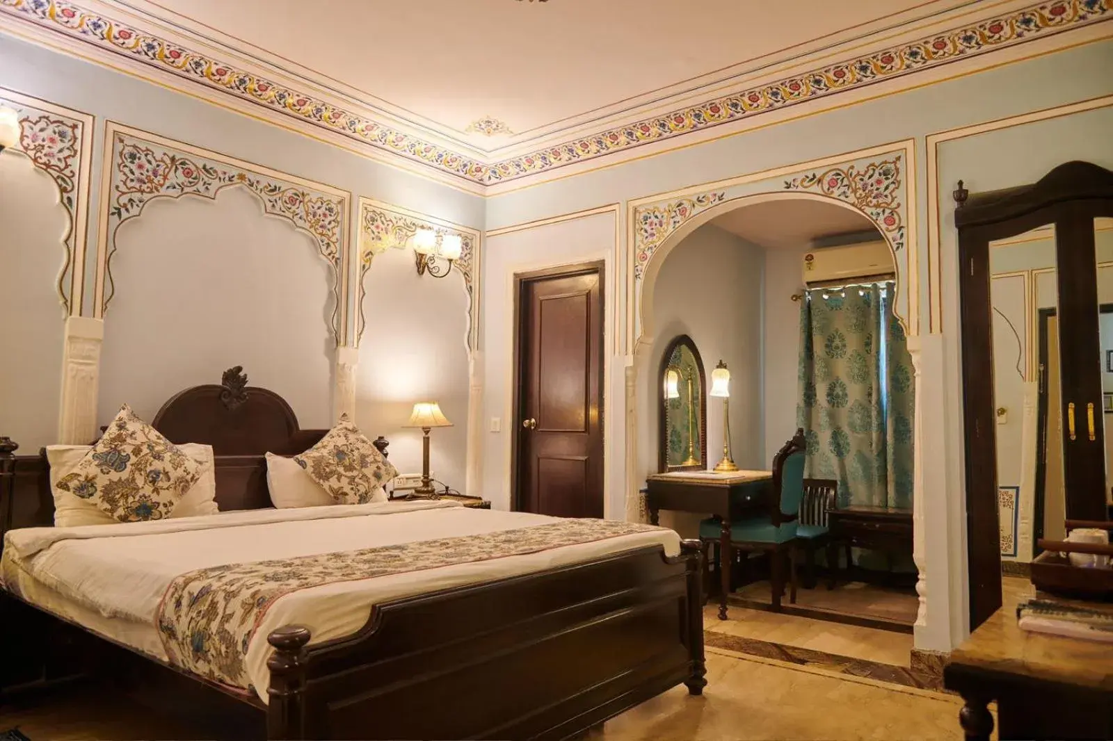 Deluxe Double Room : 20% Off on Food at Zaika & Over the Moon, 30% Off on SPA Happy Hours at #BC on Alcoholic Beverages in WelcomHeritage Traditional Haveli Deluxe Double Room : 20% Off on Food at Zaika & Over the Moon, 30% Off on SPA Happy Hours at #BC on Alcoholic Beverages in WelcomHeritage Traditional Haveli
