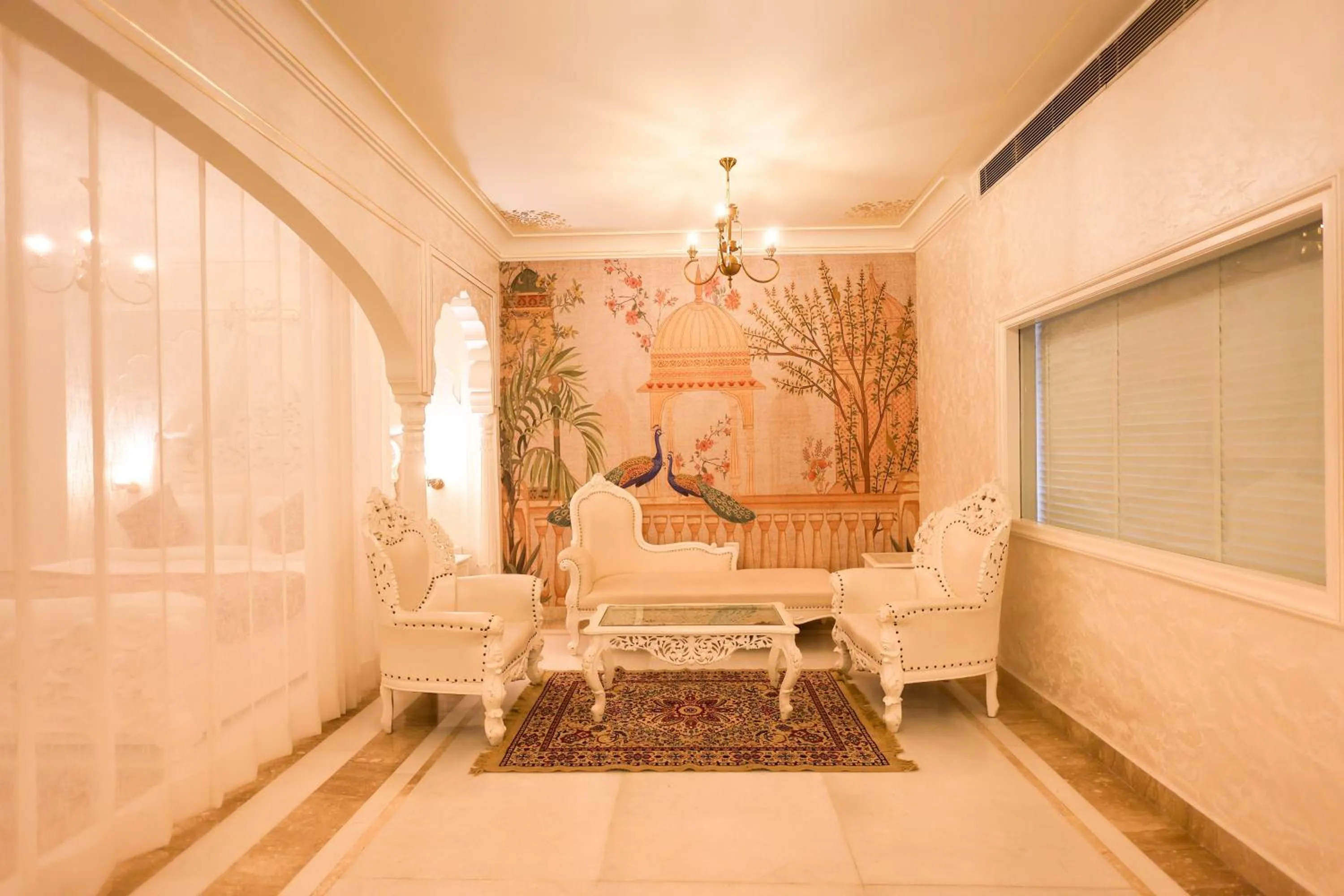 Seating area in WelcomHeritage Traditional Haveli