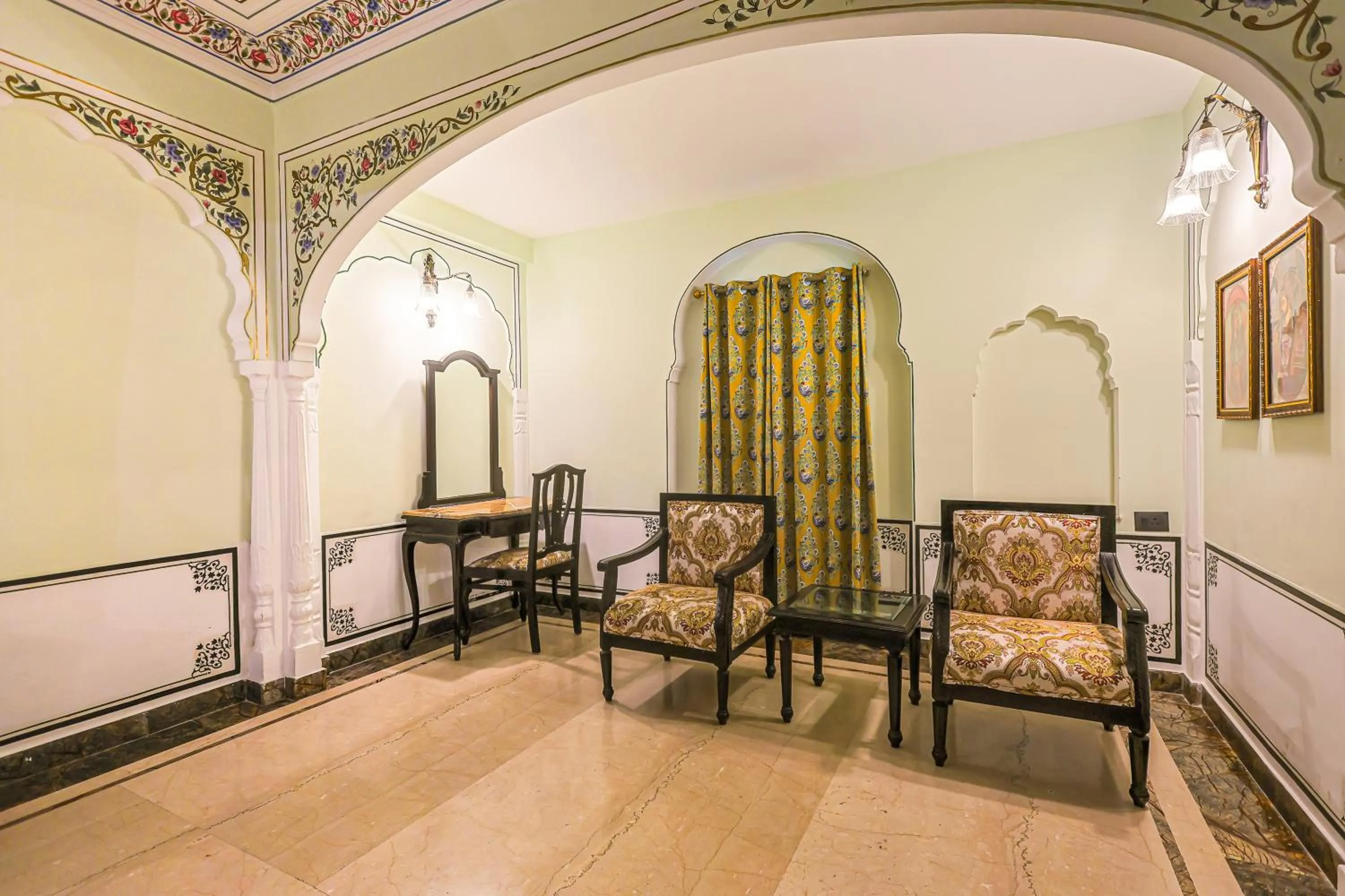 Seating area in WelcomHeritage Traditional Haveli