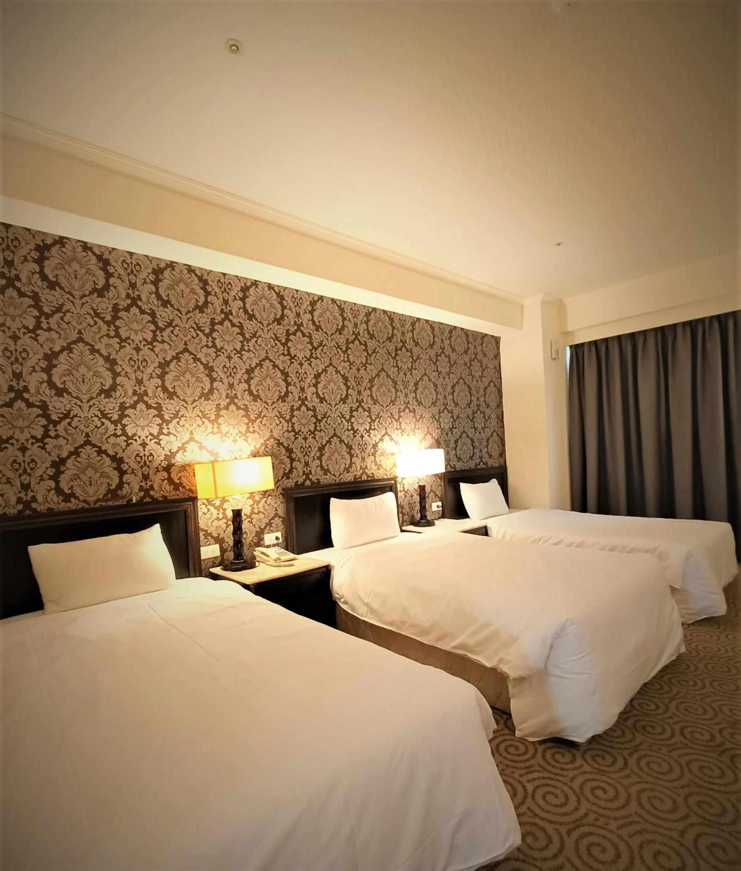 Decorative detail, Bed in Well Garden Hotel