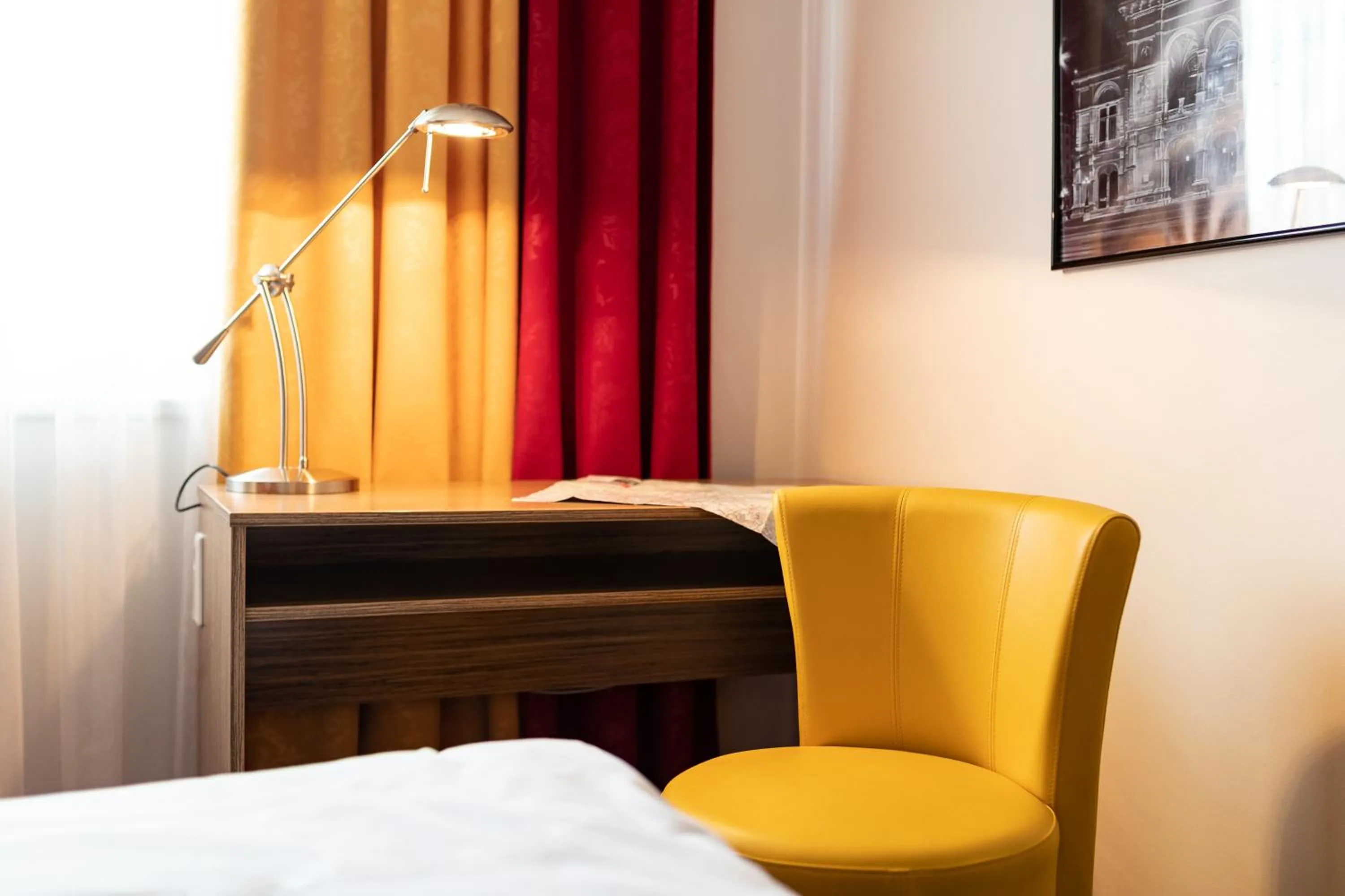 Decorative detail, Bed in Senator Hotel Vienna