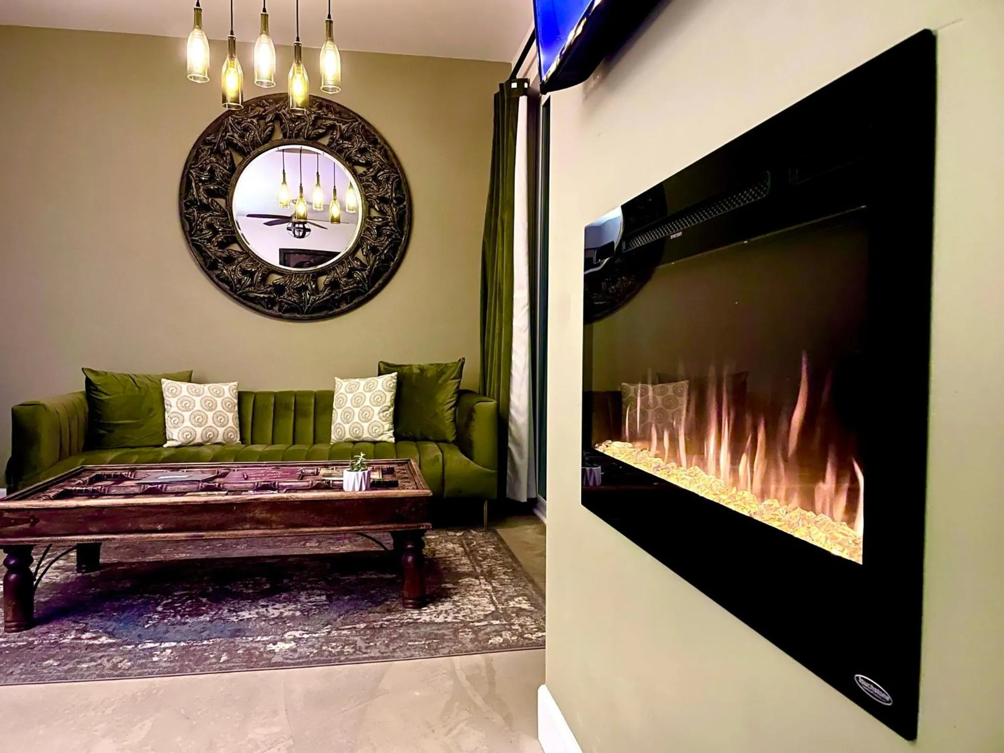 fireplace in Domaine Chardonnay