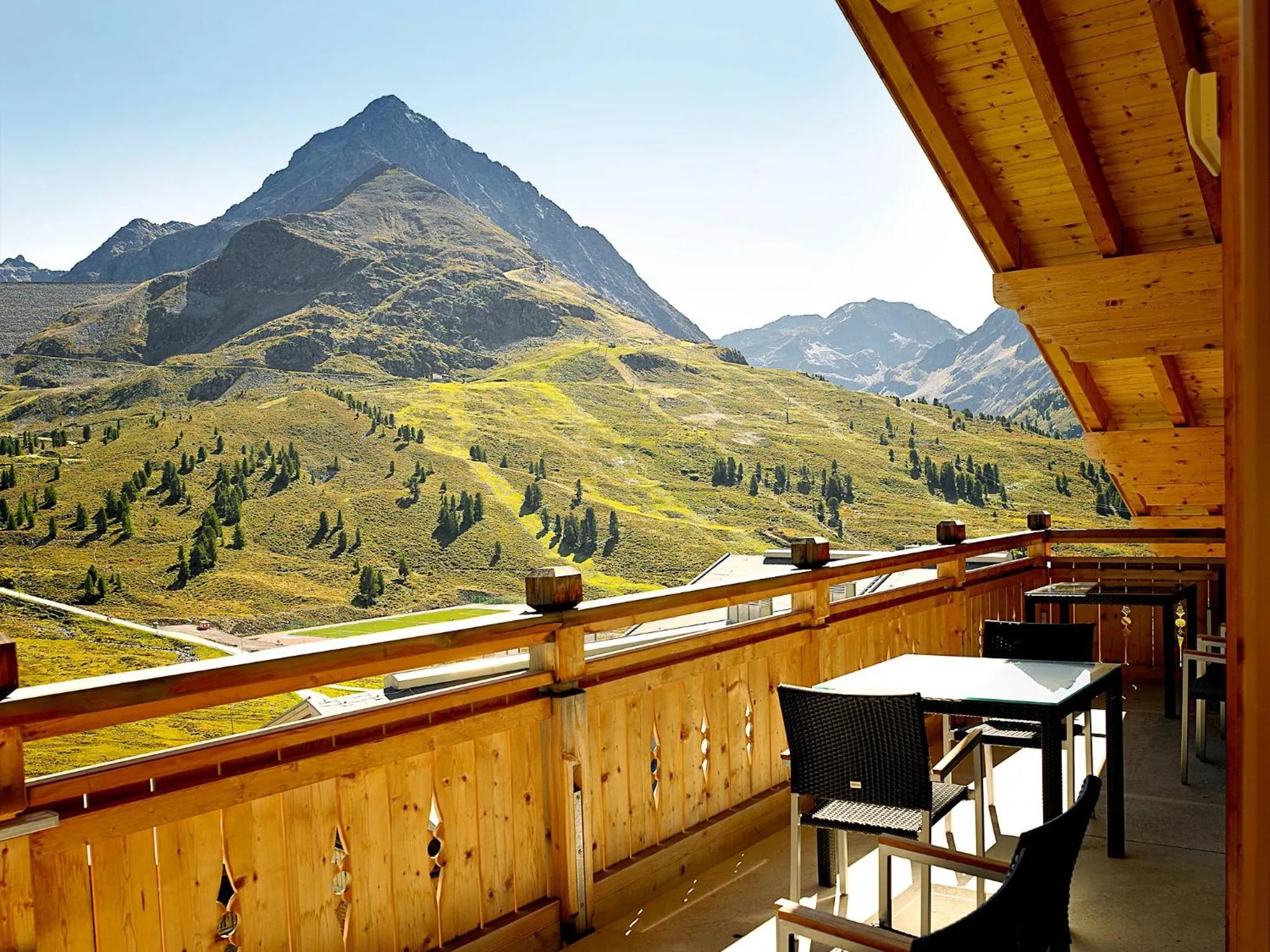 Balcony/Terrace in AlpinLodges Kühtai