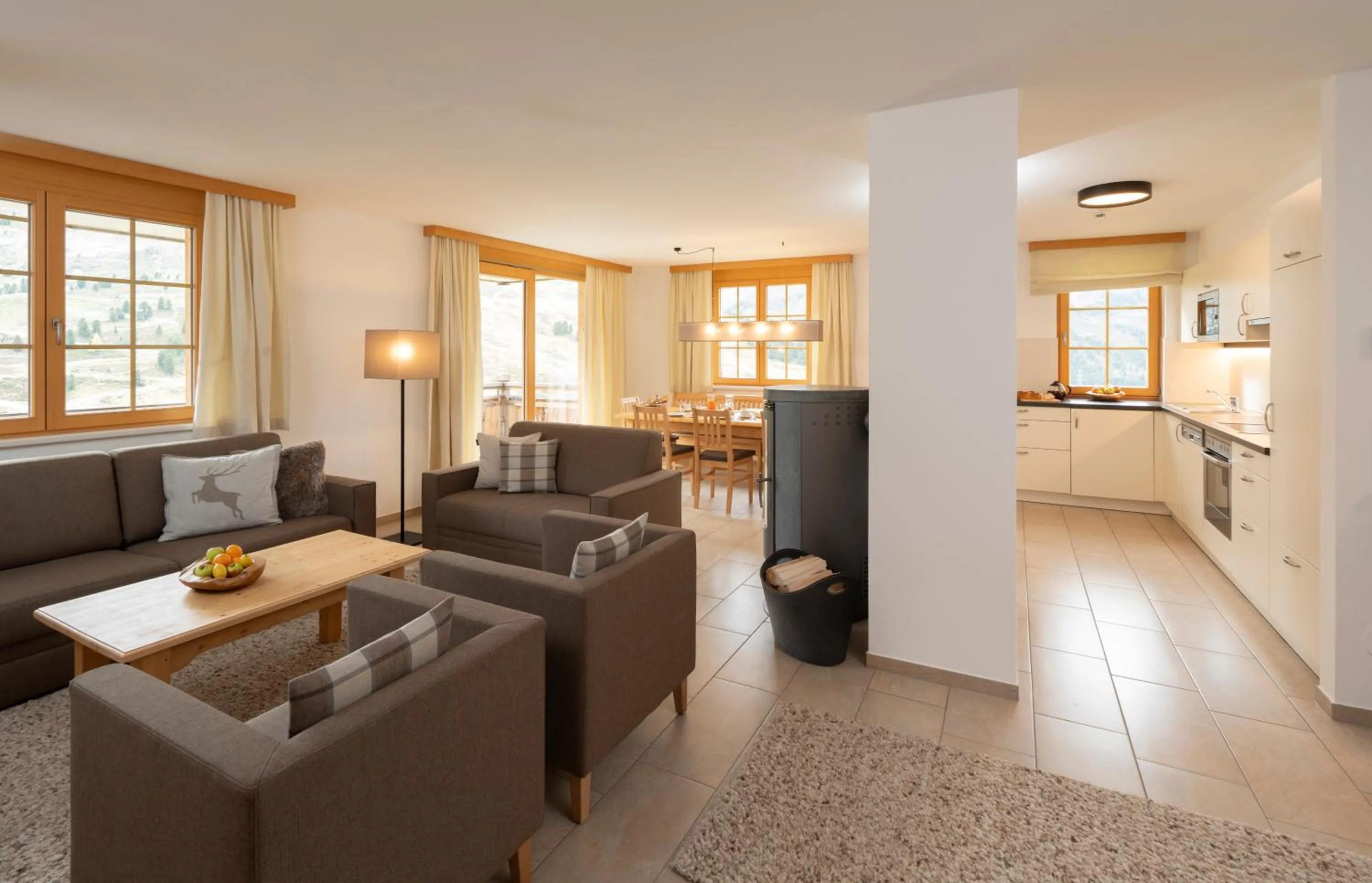 Living room in AlpinLodges Kühtai