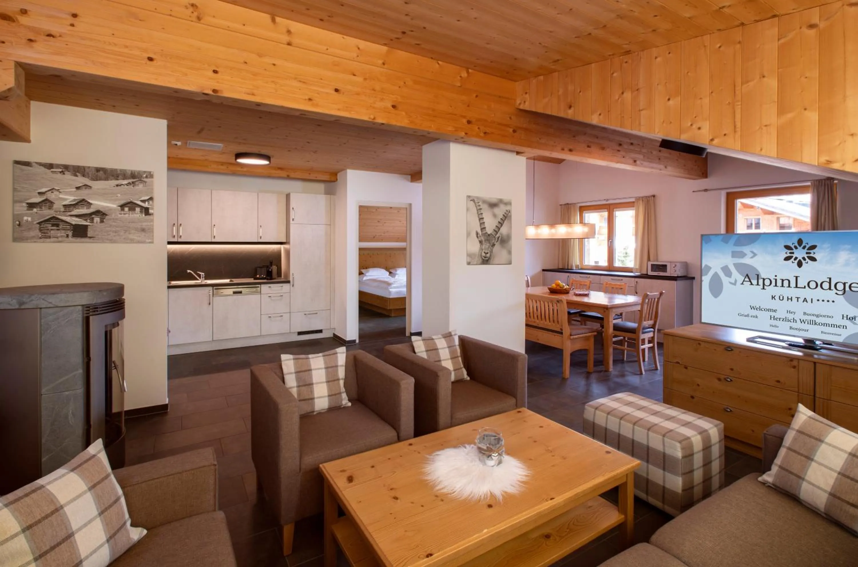 Living room in AlpinLodges Kühtai