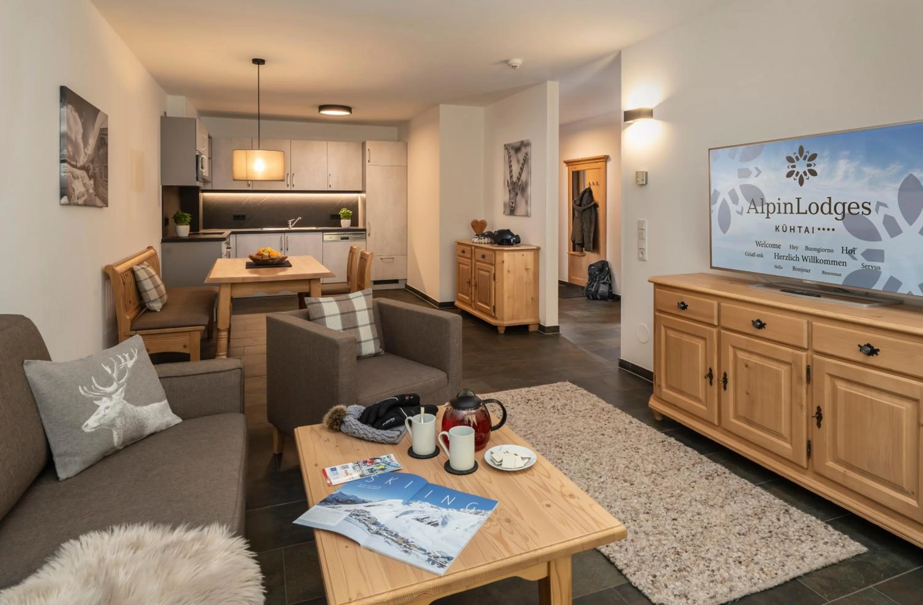 Kitchen or kitchenette in AlpinLodges Kühtai