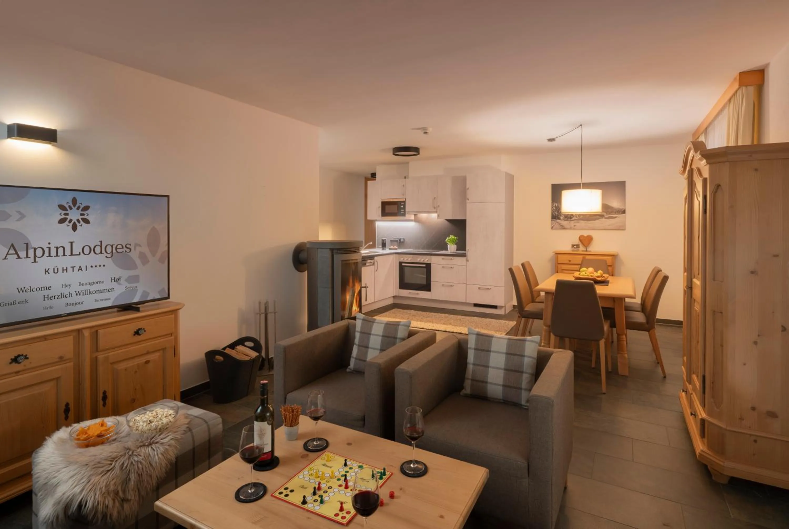 Living room in AlpinLodges Kühtai