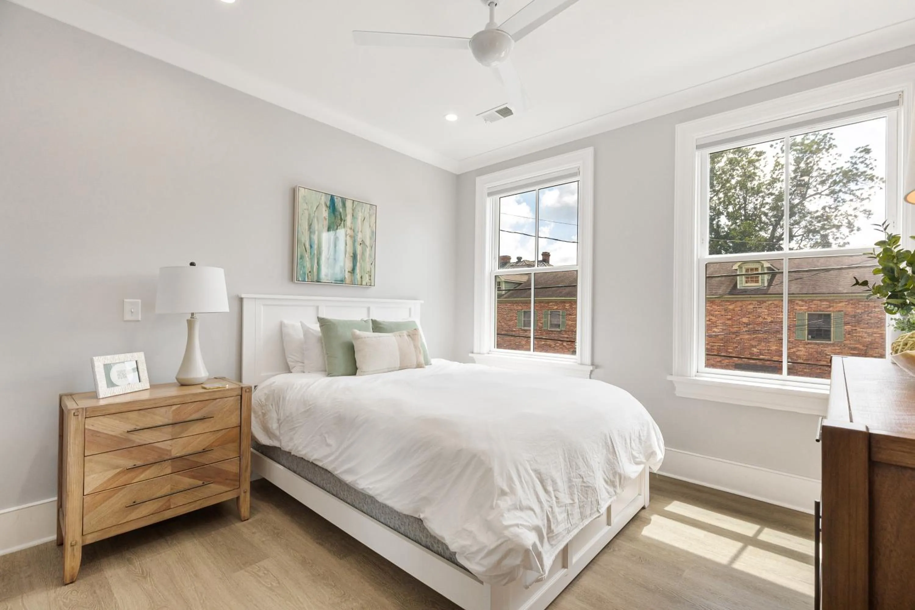 Bed in The Ashley Suite at 122 Spring