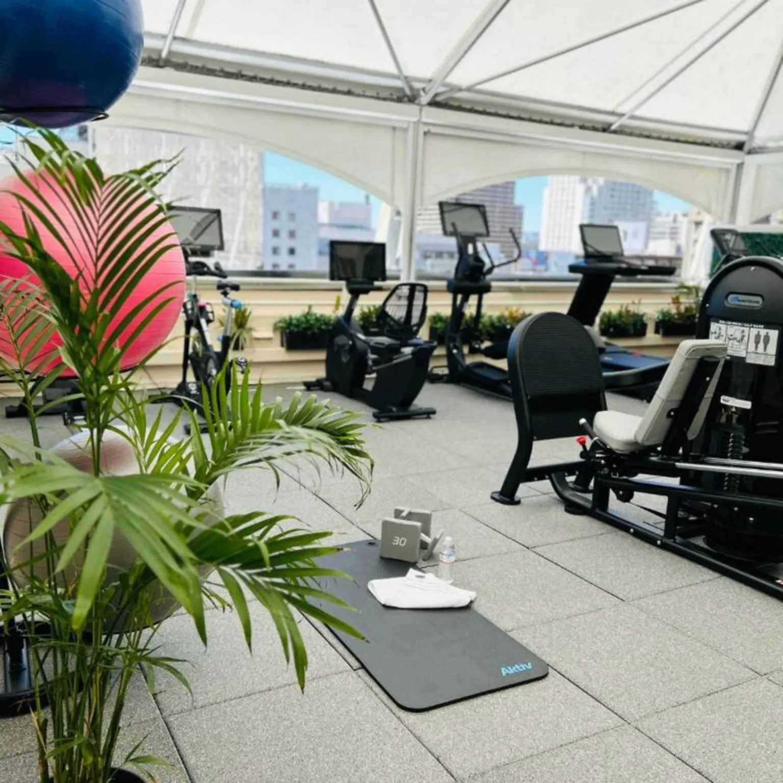 Fitness centre/facilities in Taj Campton Place