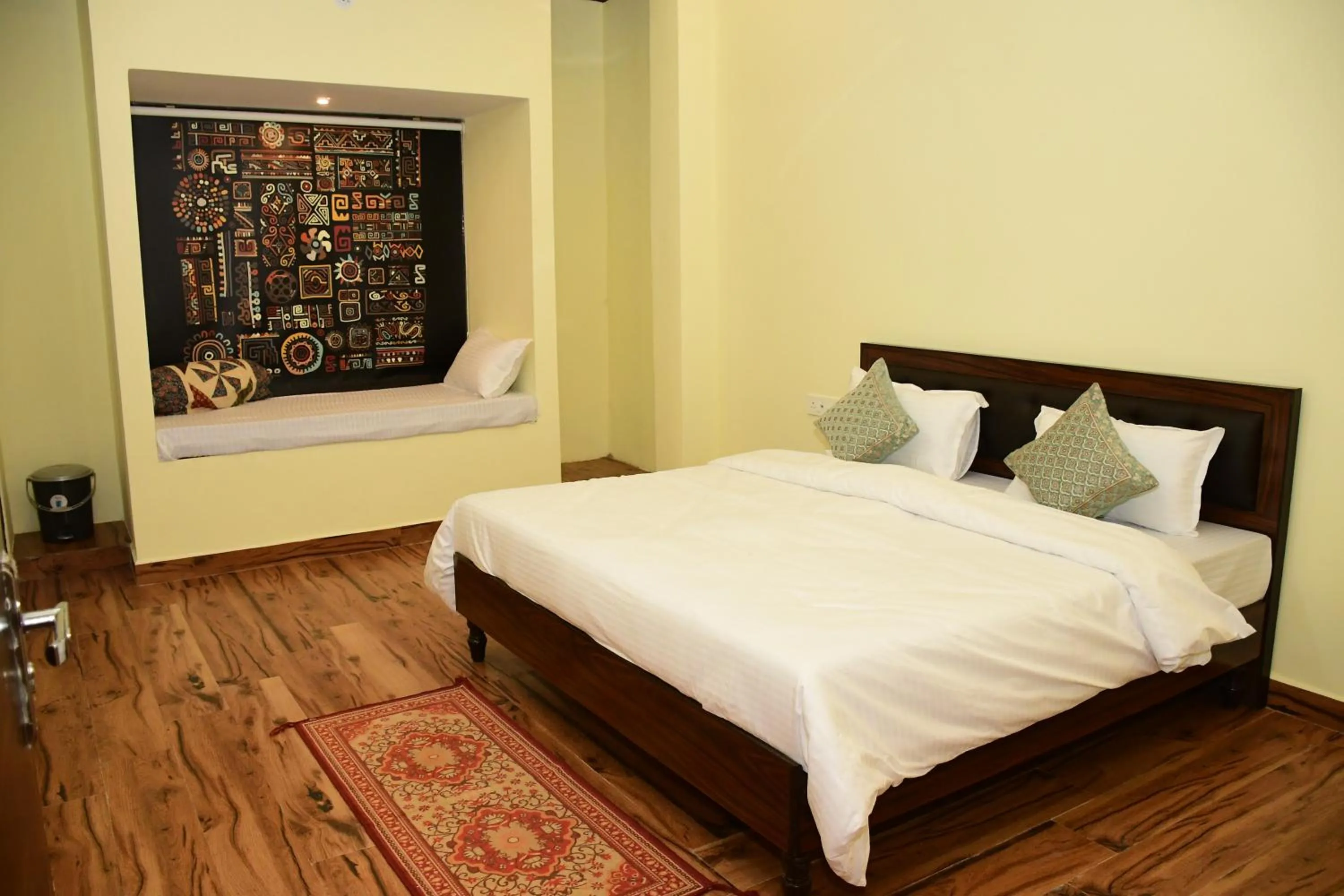 Bed in The Vantage Haveli