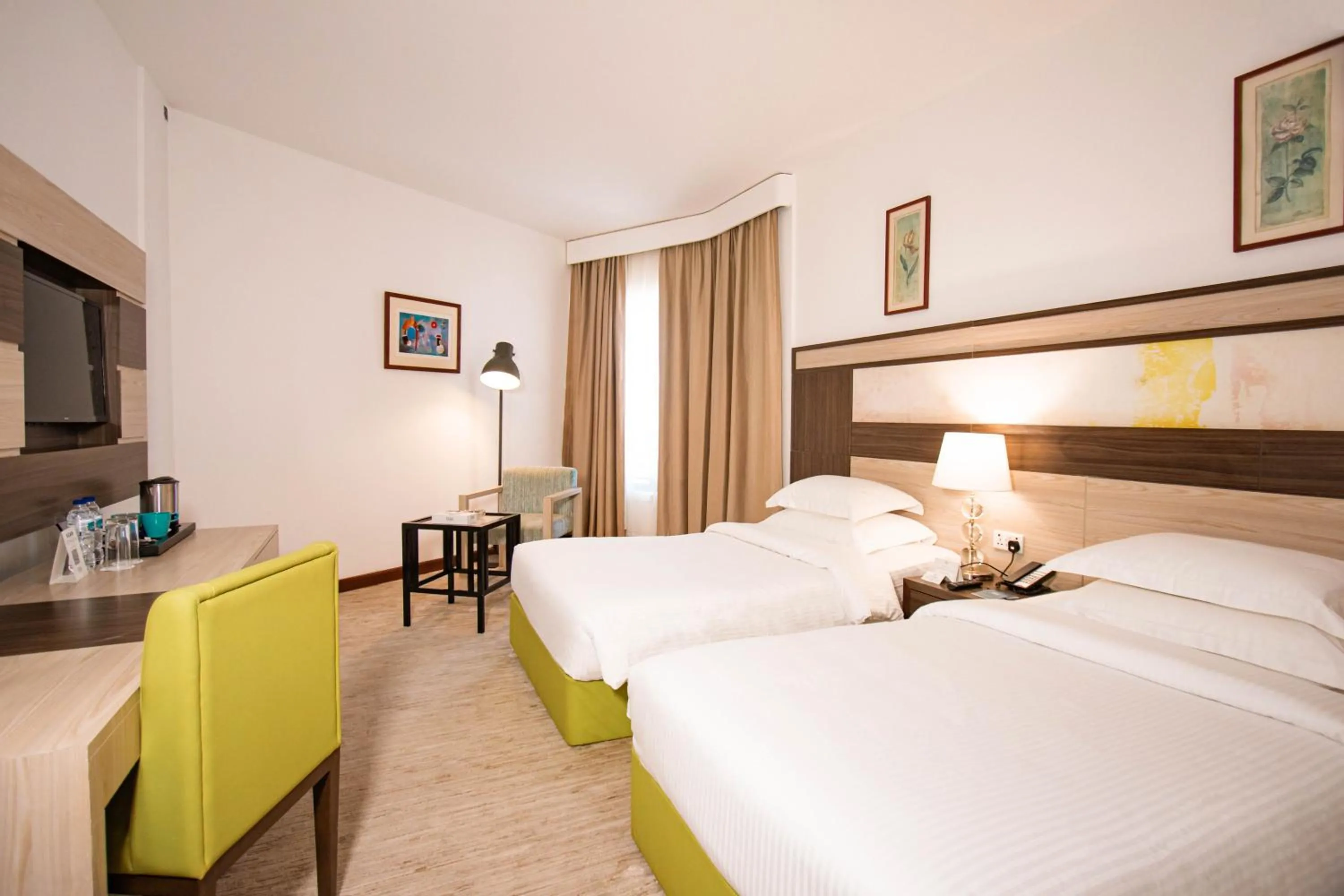 Twin Rustic Deluxe City View Room in BM Beach Hotel