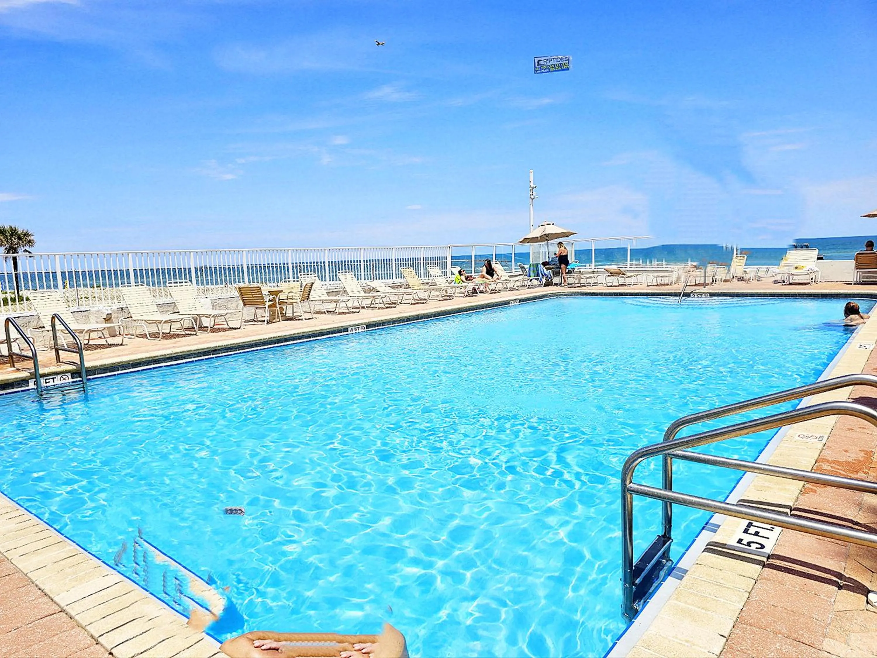 Pool view in Oceanfront Escape With Balcony and heated salt water pool Sleeps 4