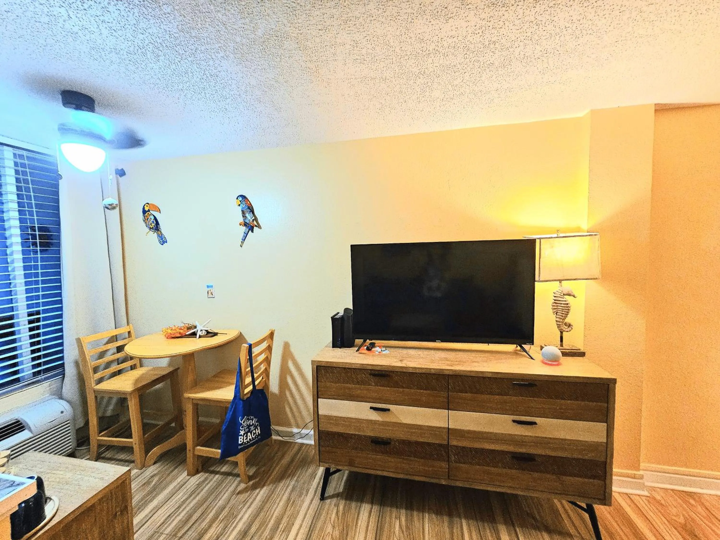 TV and multimedia in Oceanfront Escape With Balcony and heated salt water pool Sleeps 4