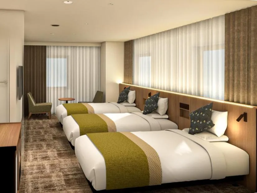 Photo of the whole room, Bed in HOTEL MYSTAYS Hakodate Station