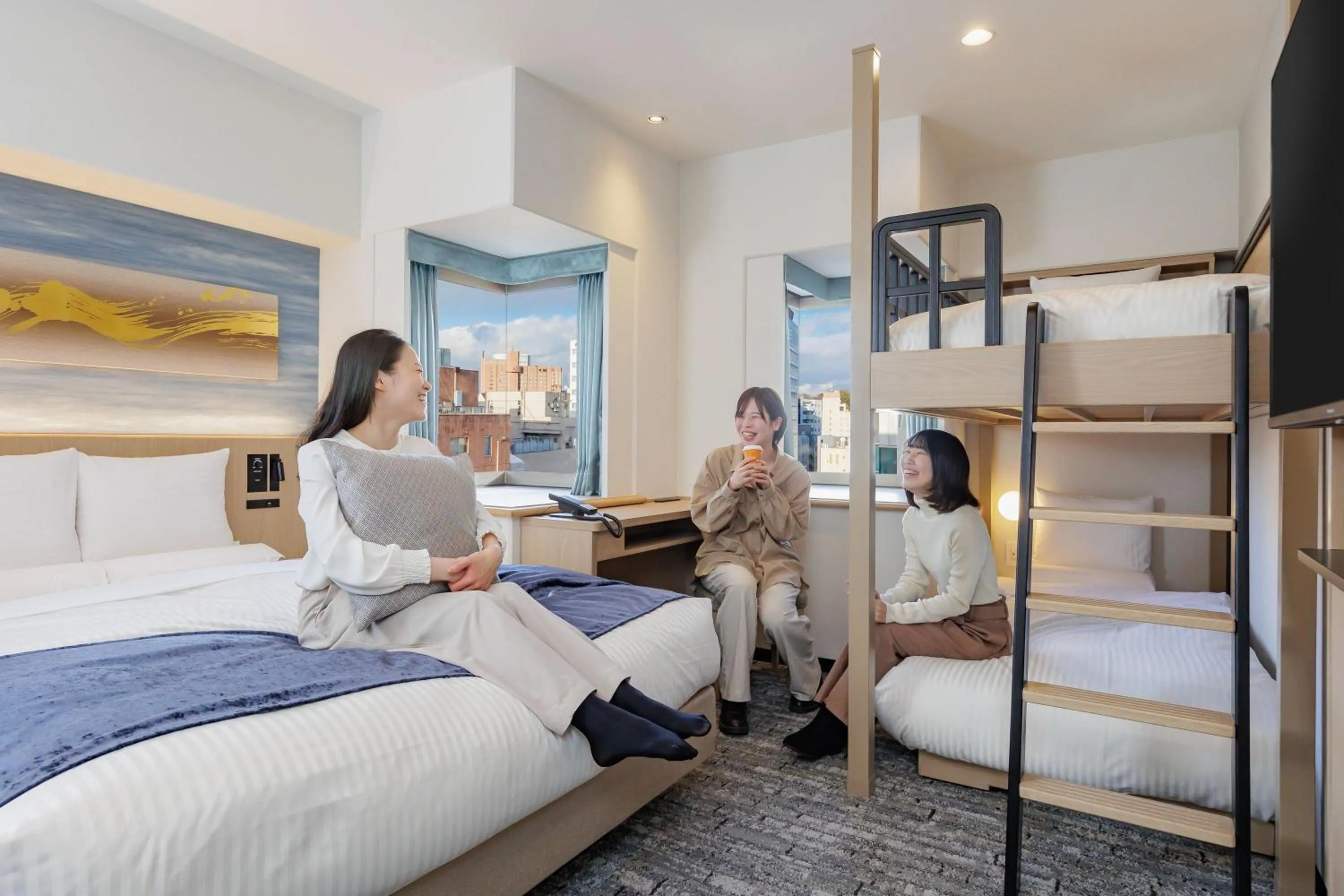 Photo of the whole room, Bed in HOTEL MYSTAYS Kanazawa Katamachi