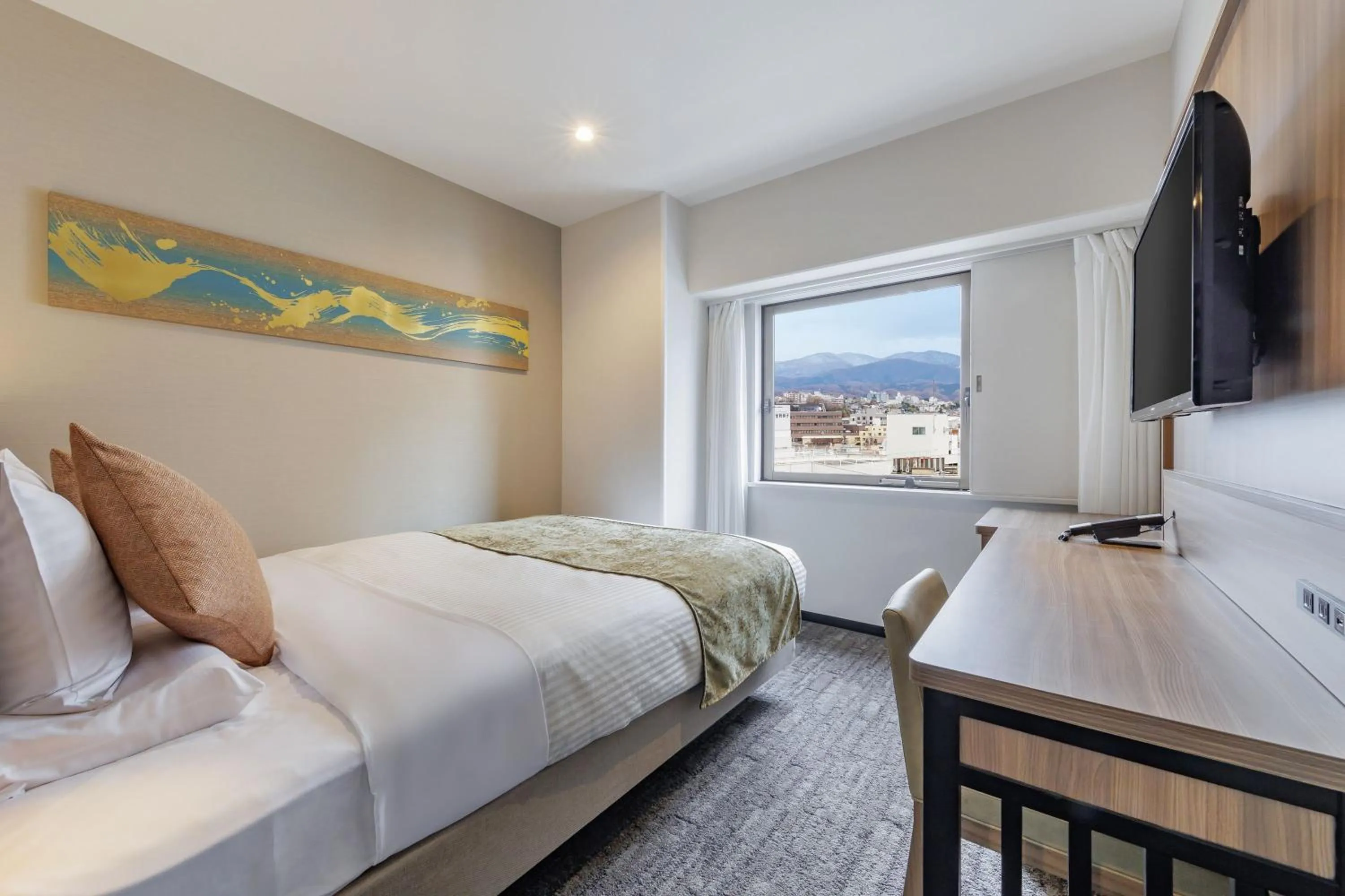 Photo of the whole room, Bed in HOTEL MYSTAYS Kanazawa Katamachi