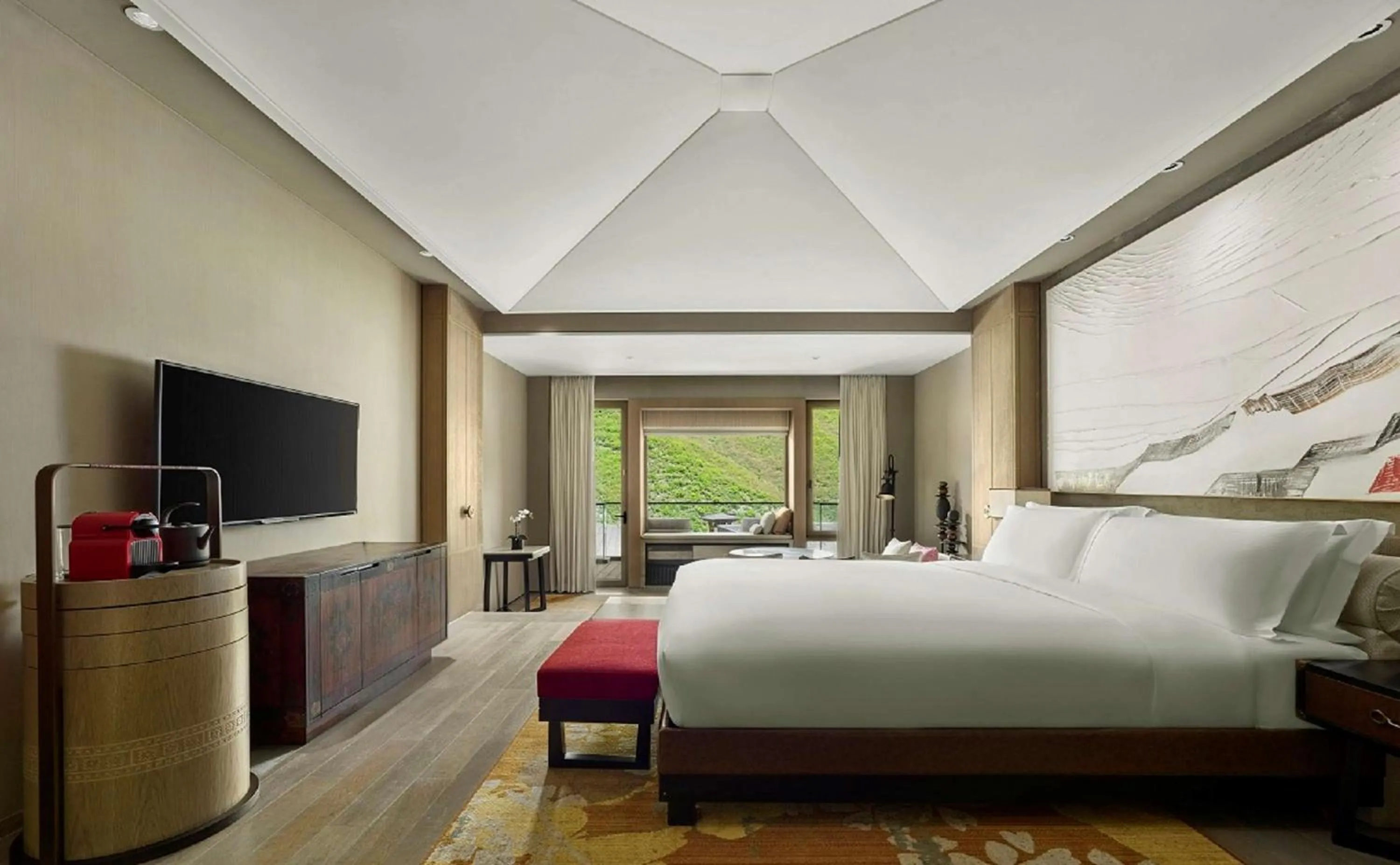 Bed in Conrad Jiuzhaigou