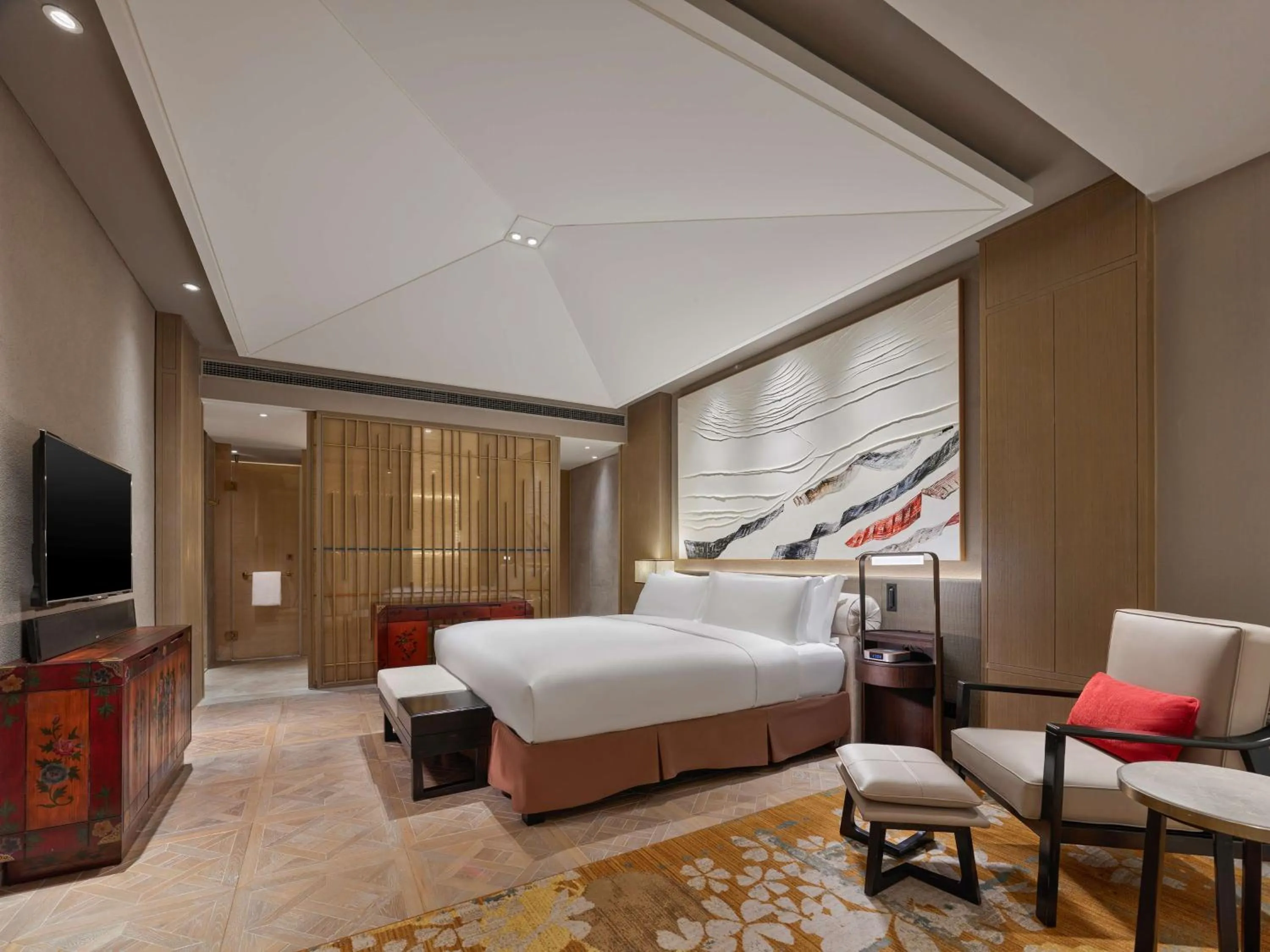 Bedroom, Bed in Conrad Jiuzhaigou