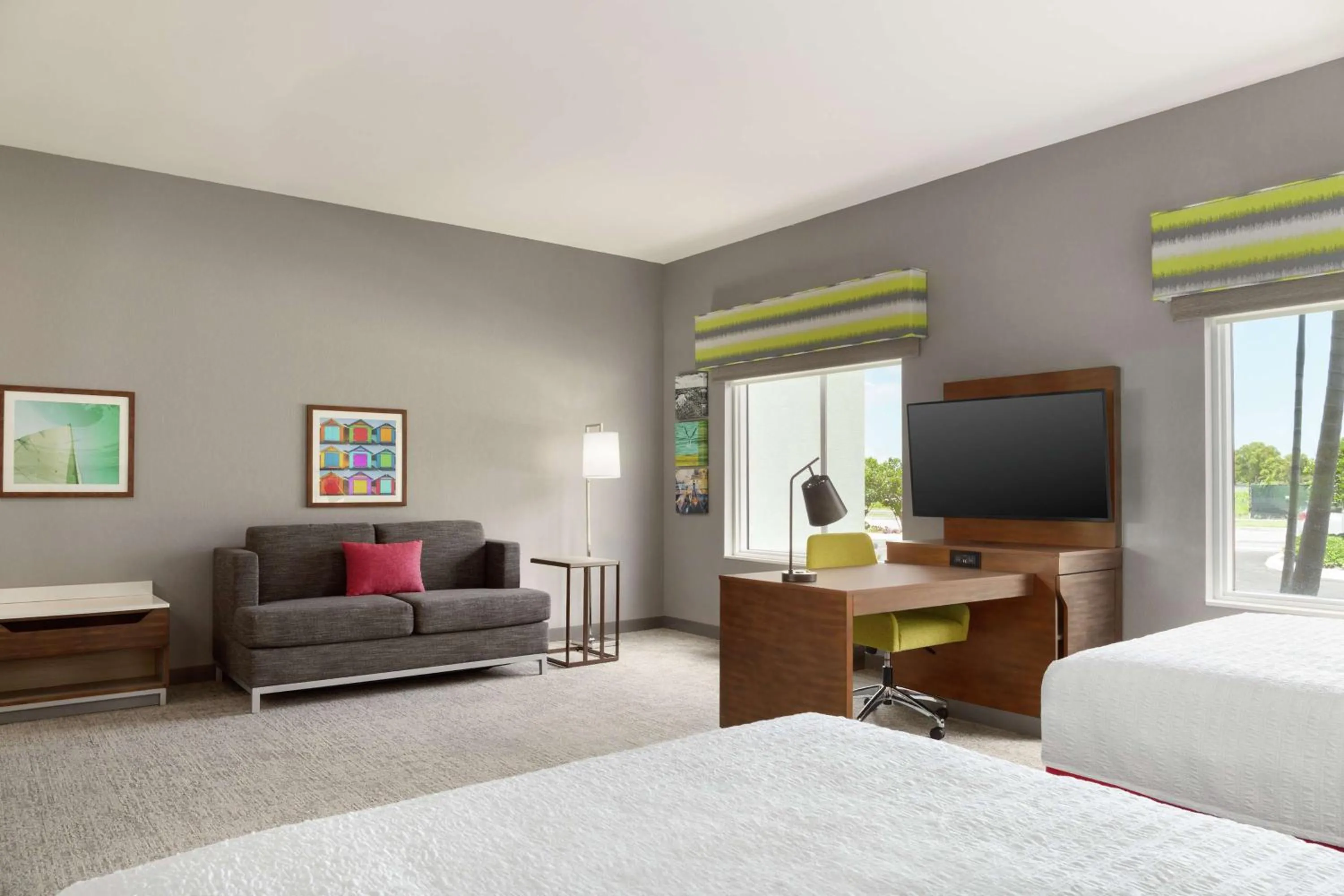 Bedroom, Bed in Hampton Inn & Suites Miami, Kendall, Executive Airport